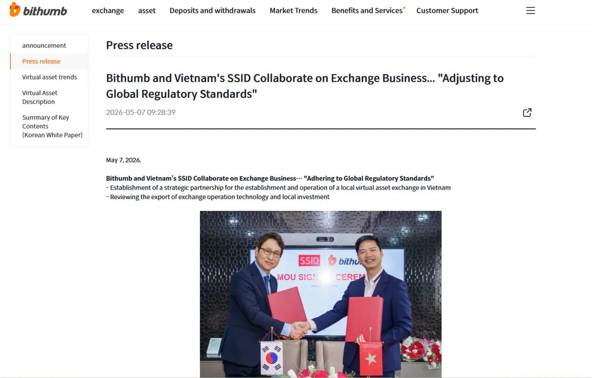 Bithumb, SSI Digital Target Vietnam’s Tight Crypto Pilot