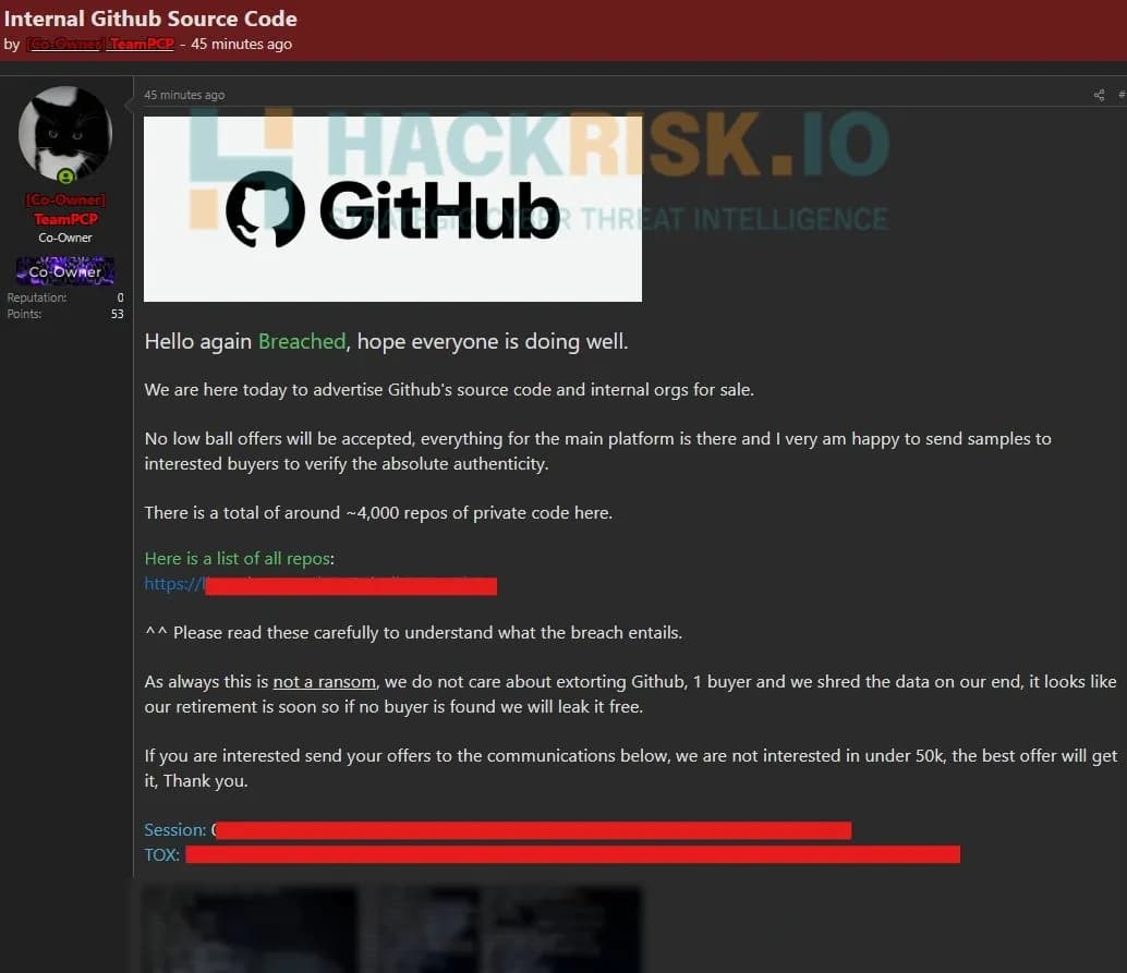 GitHub Confirms Repo Breach via VS Code Extension as Ark Adds $4.4M Bullish