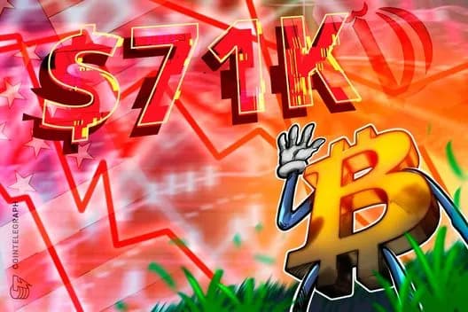 US-Iran War Drives Bitcoin to Near $70,000 for the First Time Since April