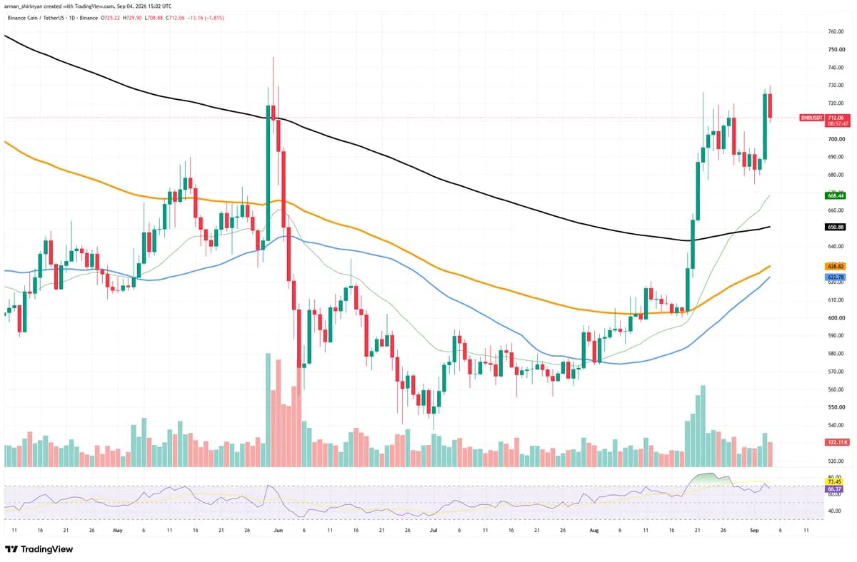 Binance Coin (BNB), Uniswap (UNI), Gram (GRAM) and ChainLink (LINK) Price Analysis for September 5: Memecoin and Altcoin Season Is Here