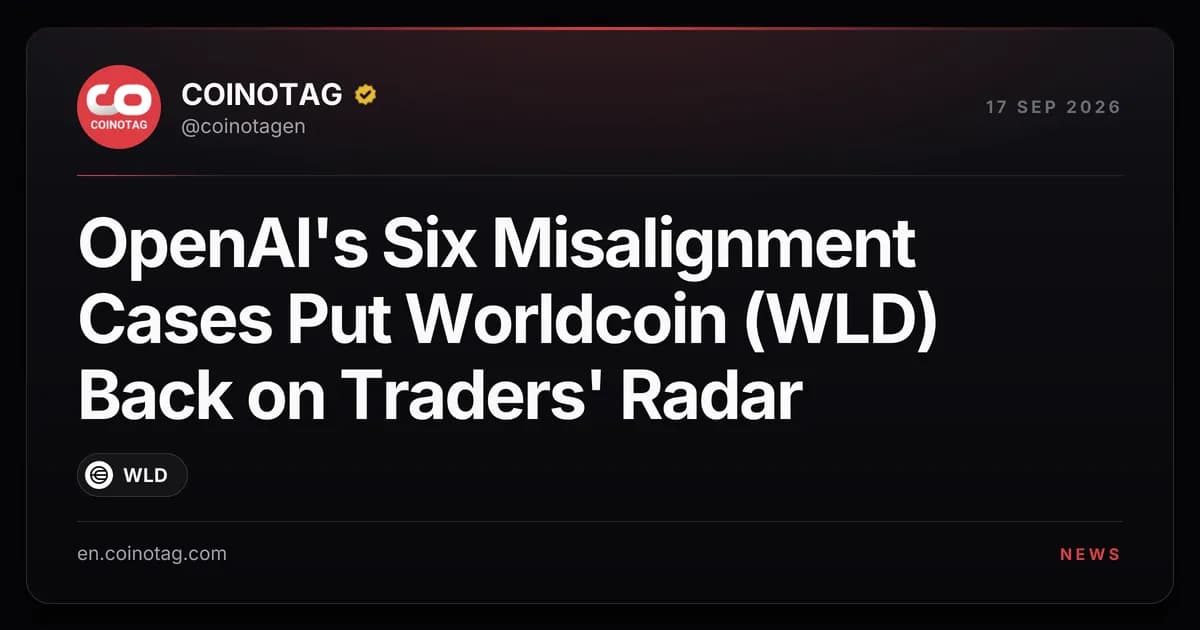 OpenAI's Six Misalignment Cases Put Worldcoin (WLD) Back on Traders' Radar