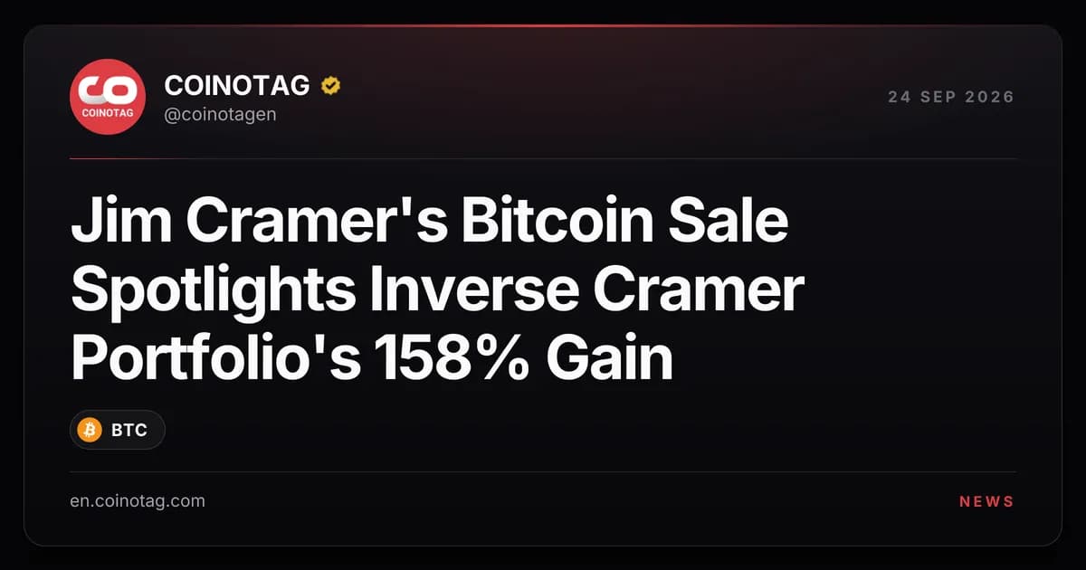 Jim Cramer's Bitcoin Sale Spotlights Inverse Cramer Portfolio's 158% Gain