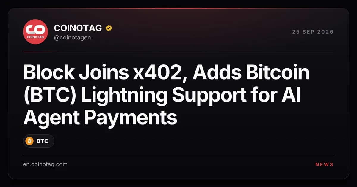 Block Joins x402, Adds Bitcoin (BTC) Lightning Support for AI Agent Payments