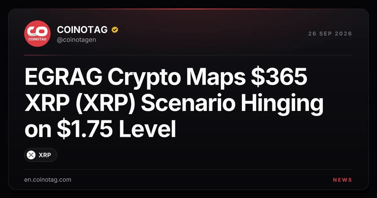 EGRAG Crypto Maps $365 XRP (XRP) Scenario Hinging on $1.75 Level