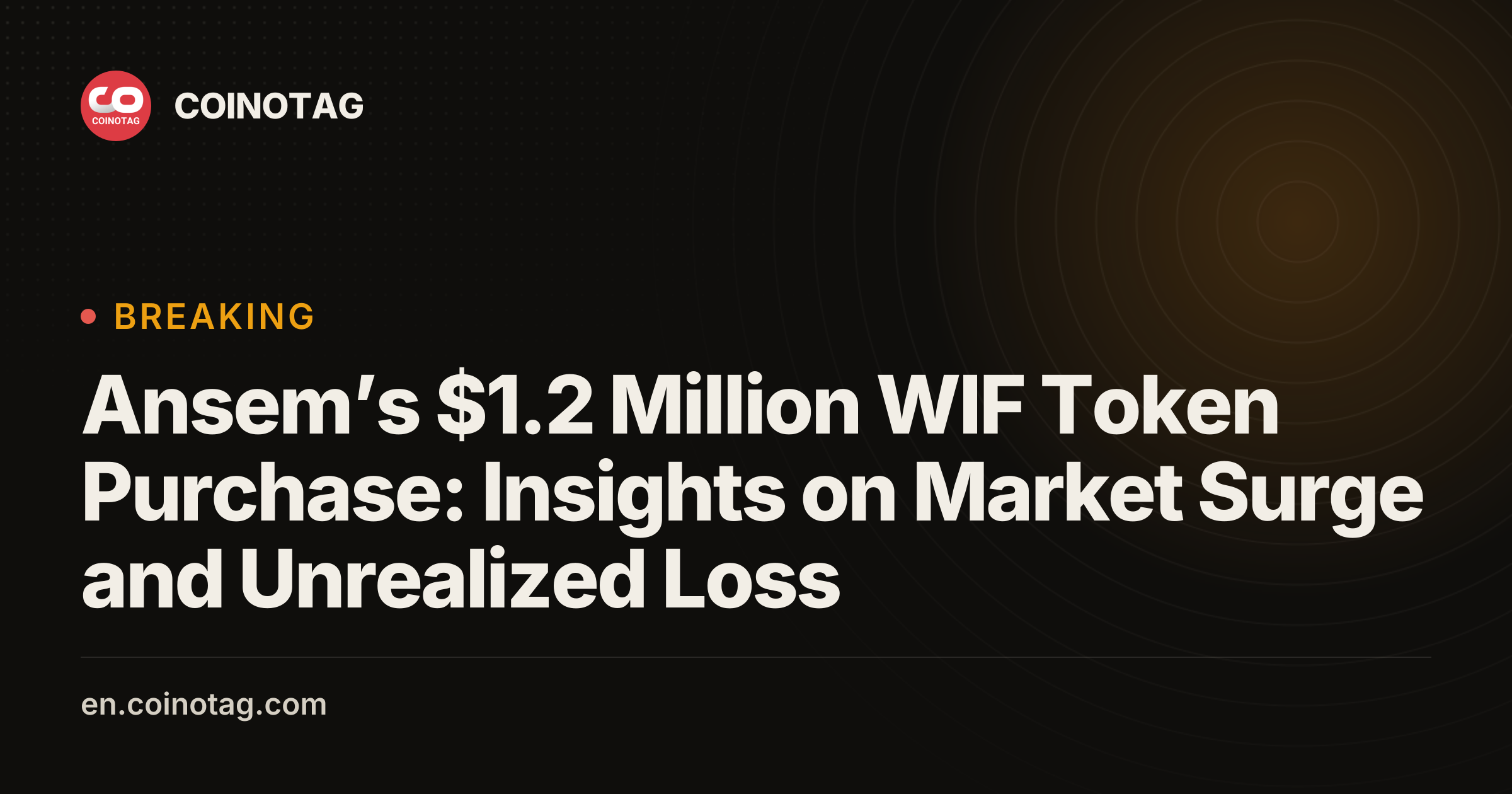 Ansem’s $1.2 Million WIF Token Purchase: Insights on Market Surge and ...