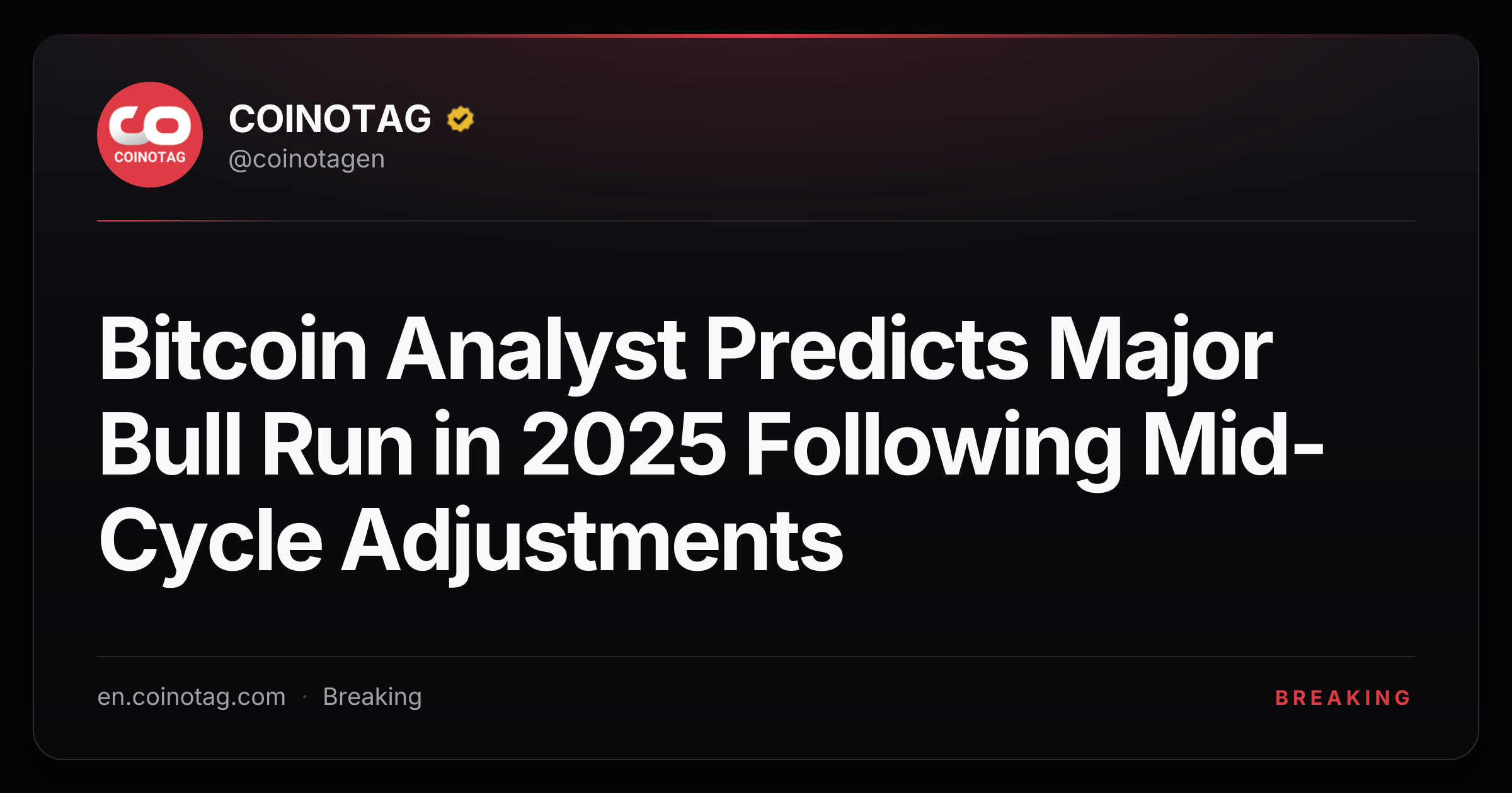 Bitcoin Analyst Predicts Major Bull Run in 2025 Following Mid-Cycle ...