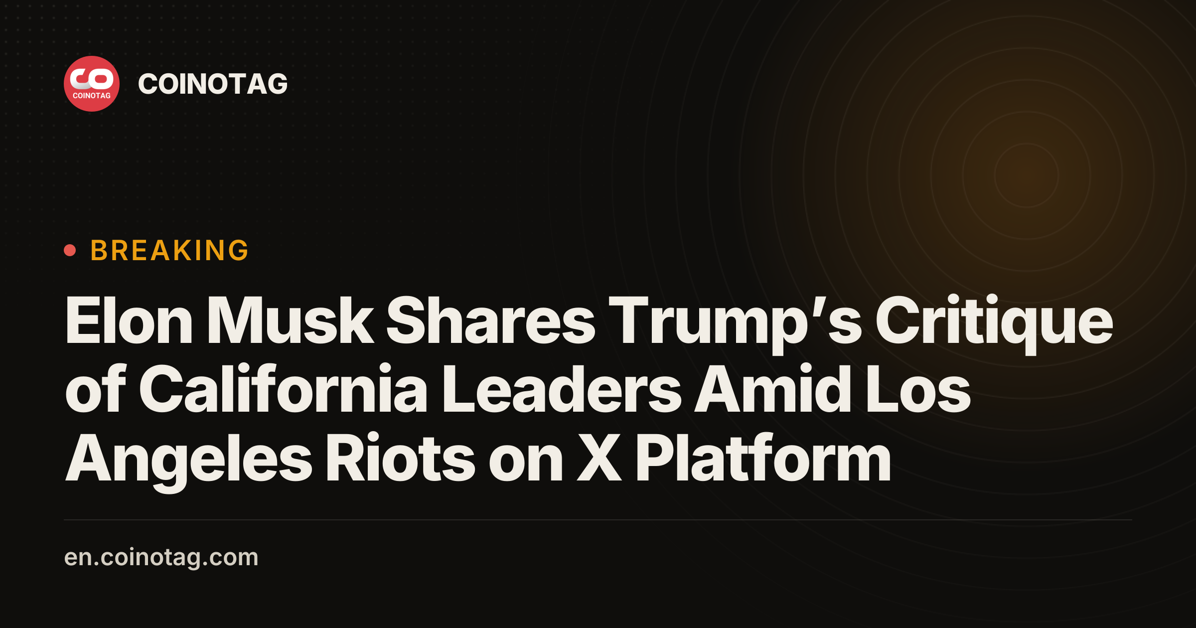 Elon Musk Shares Trump’s Critique of California Leaders Amid Los ...