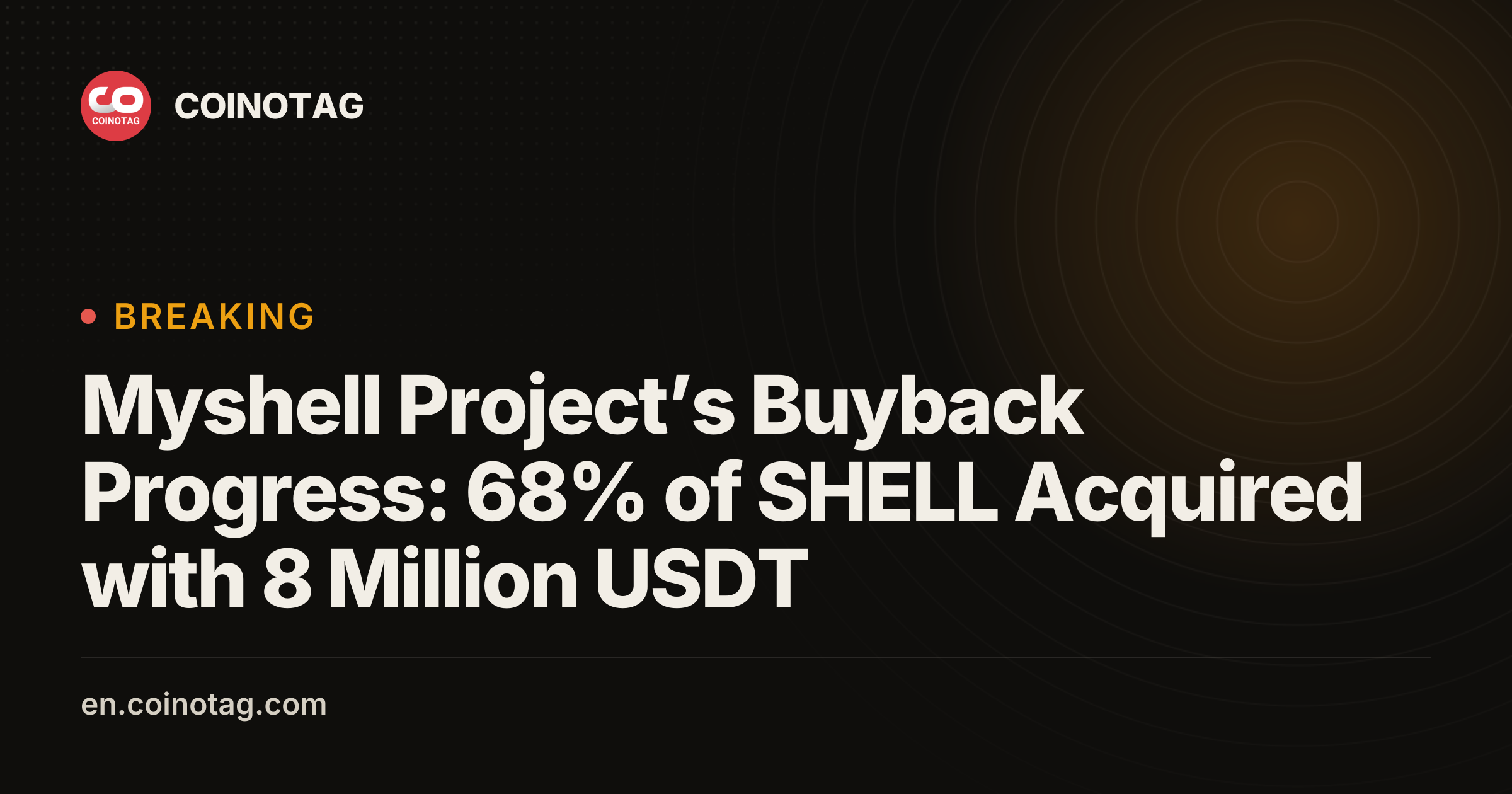 Myshell Project’s Buyback Progress: 68% of SHELL Acquired with 8 ...
