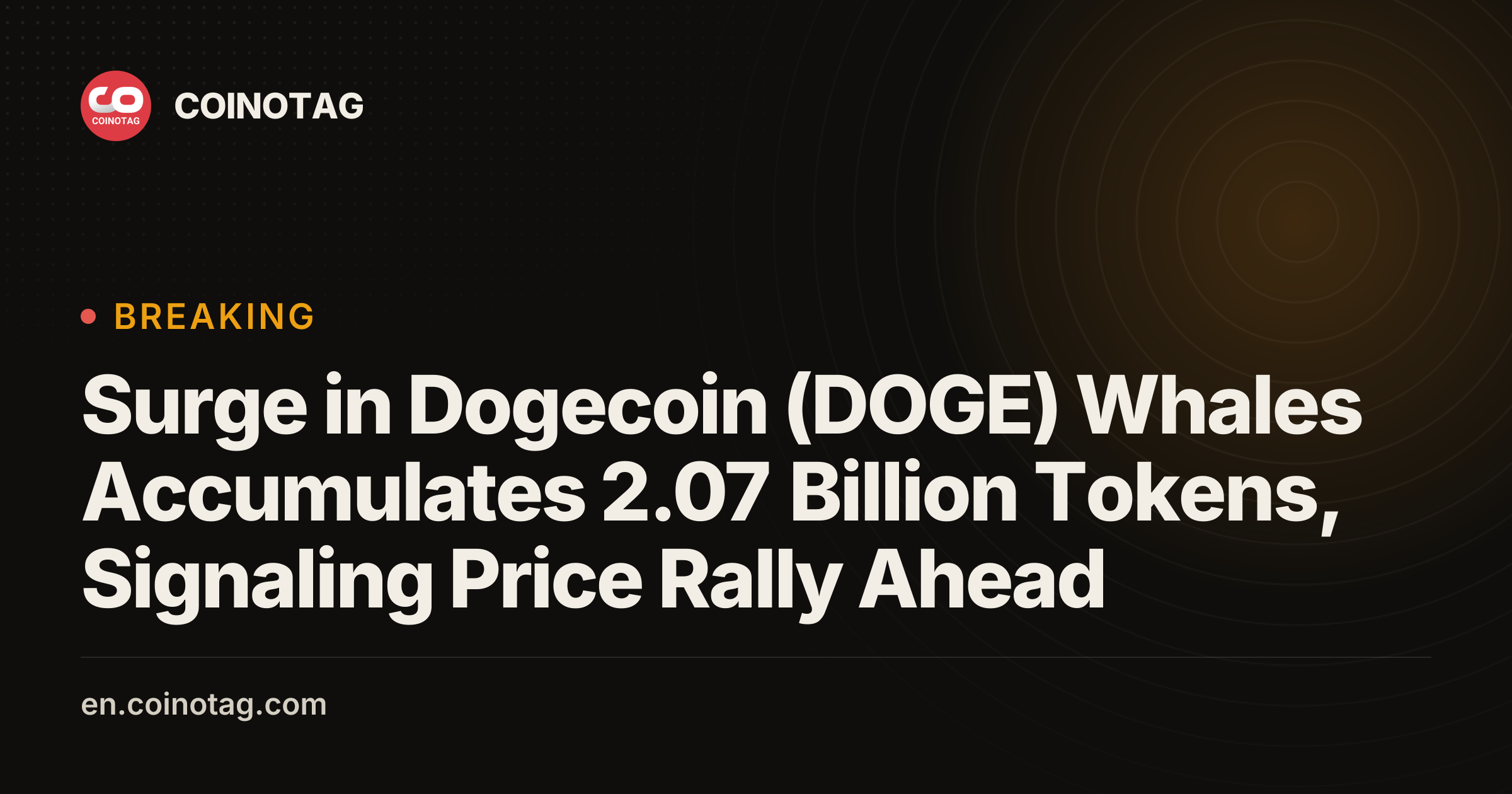 Surge in Dogecoin (DOGE) Whales Accumulates 2.07 Billion Tokens ...