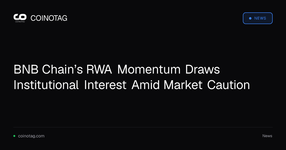 BNB Chain’s RWA Momentum Draws Institutional Interest Amid Market Caution