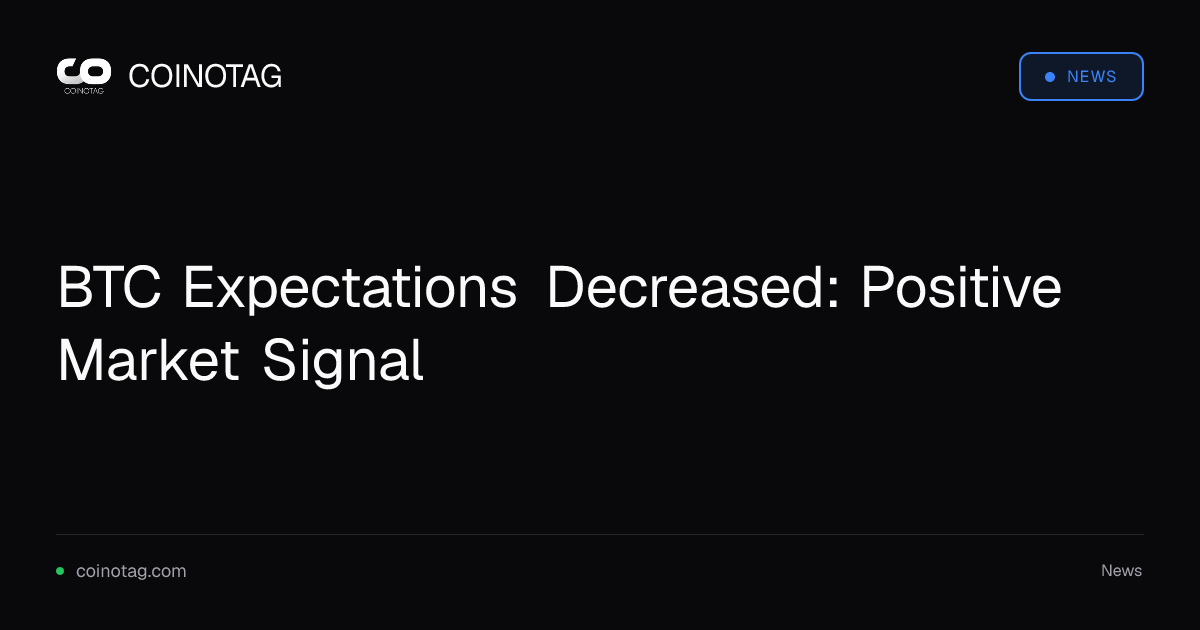 BTC Expectations Decreased: Positive Market Signal