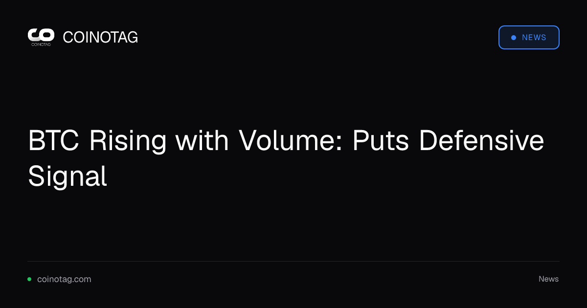BTC Rising with Volume: Puts Defensive Signal