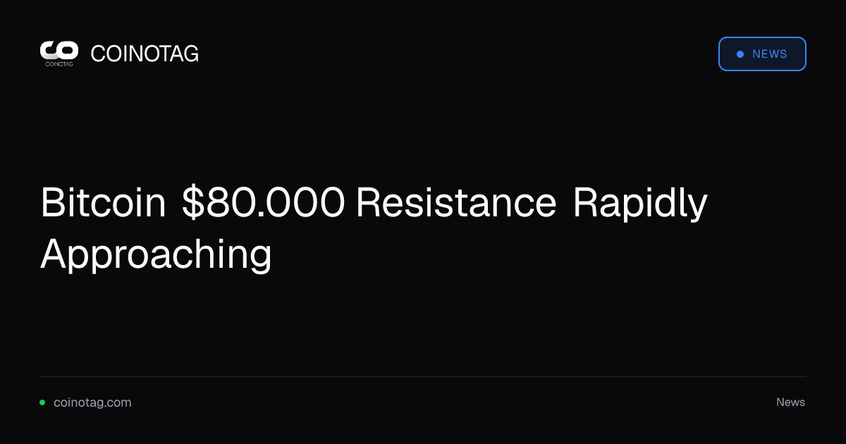 Bitcoin $80.000 Resistance Rapidly Approaching