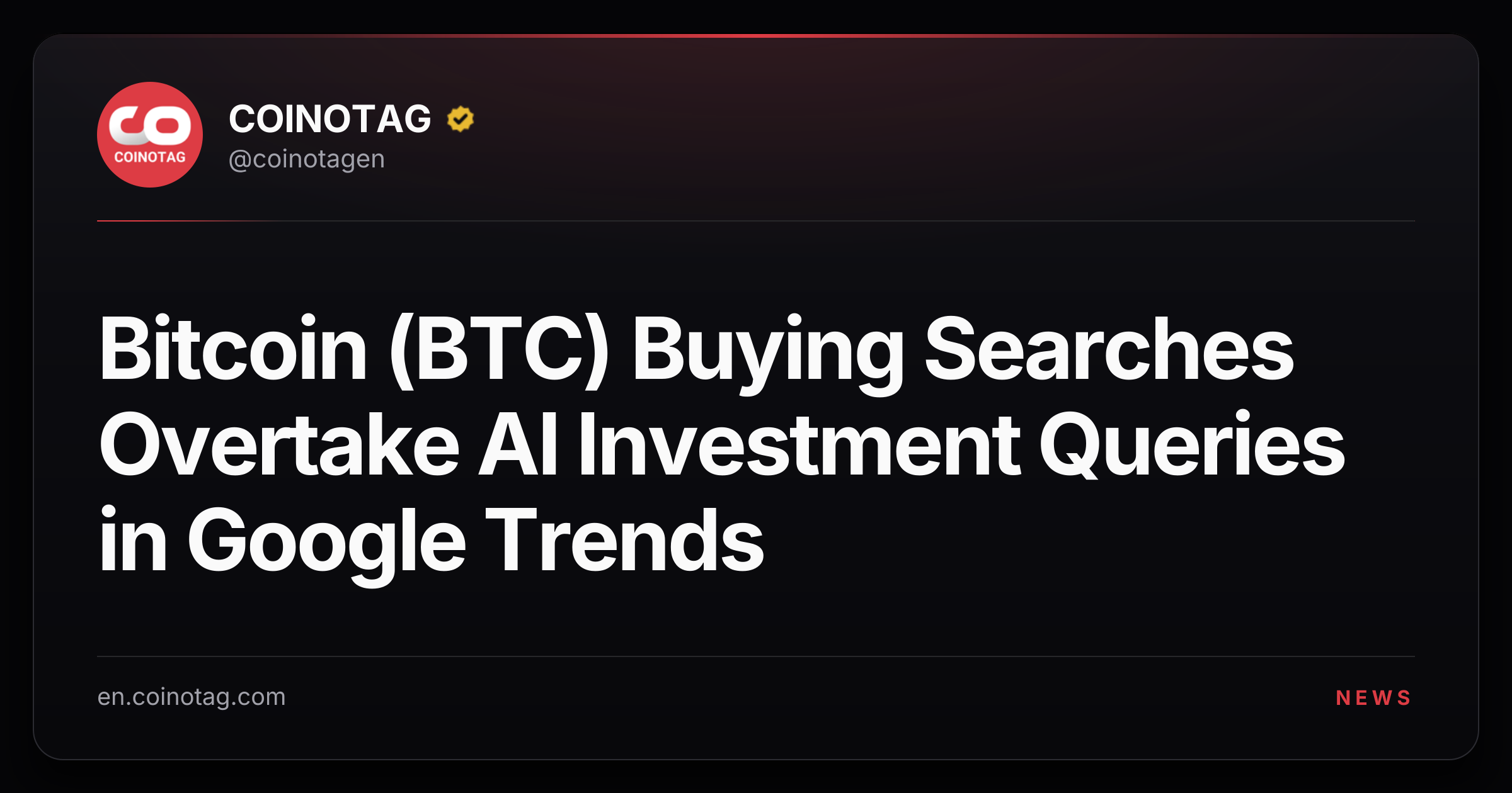 Bitcoin (BTC) Buying Searches Overtake AI Investment Queries in Google Trends