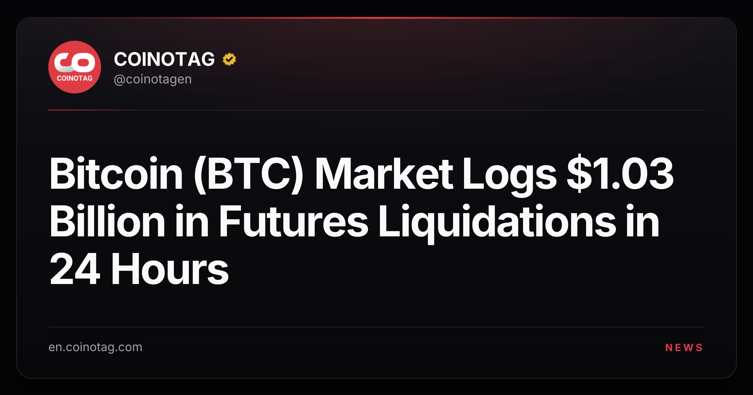 Bitcoin (BTC) Market Logs $1.03 Billion in Futures Liquidations in 24 Hours