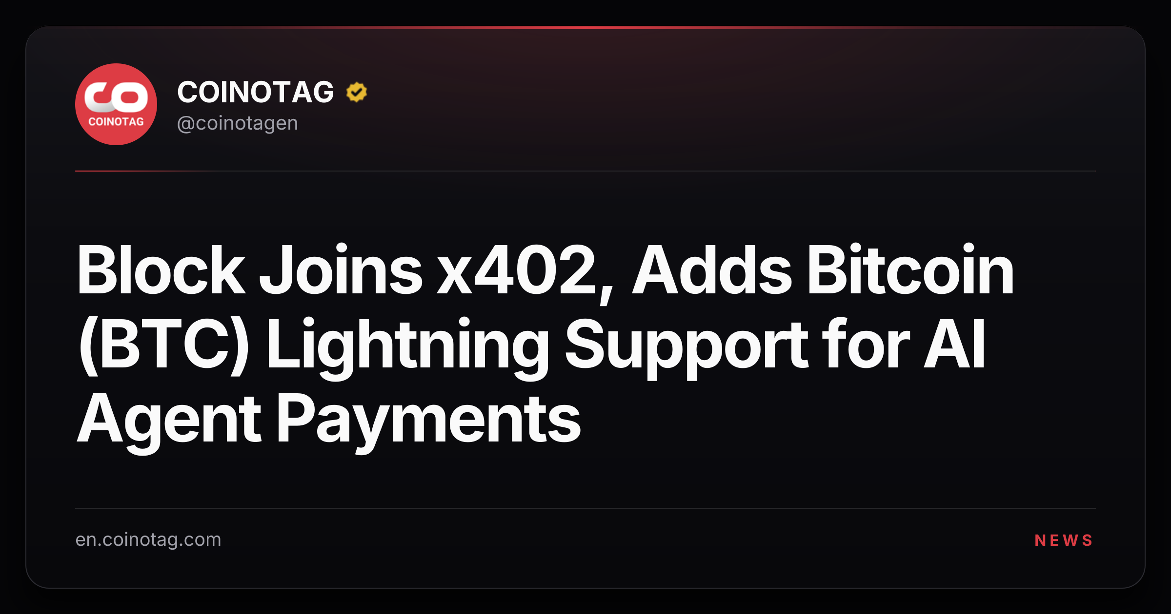 Block Joins x402, Adds Bitcoin (BTC) Lightning Support for AI Agent Payments