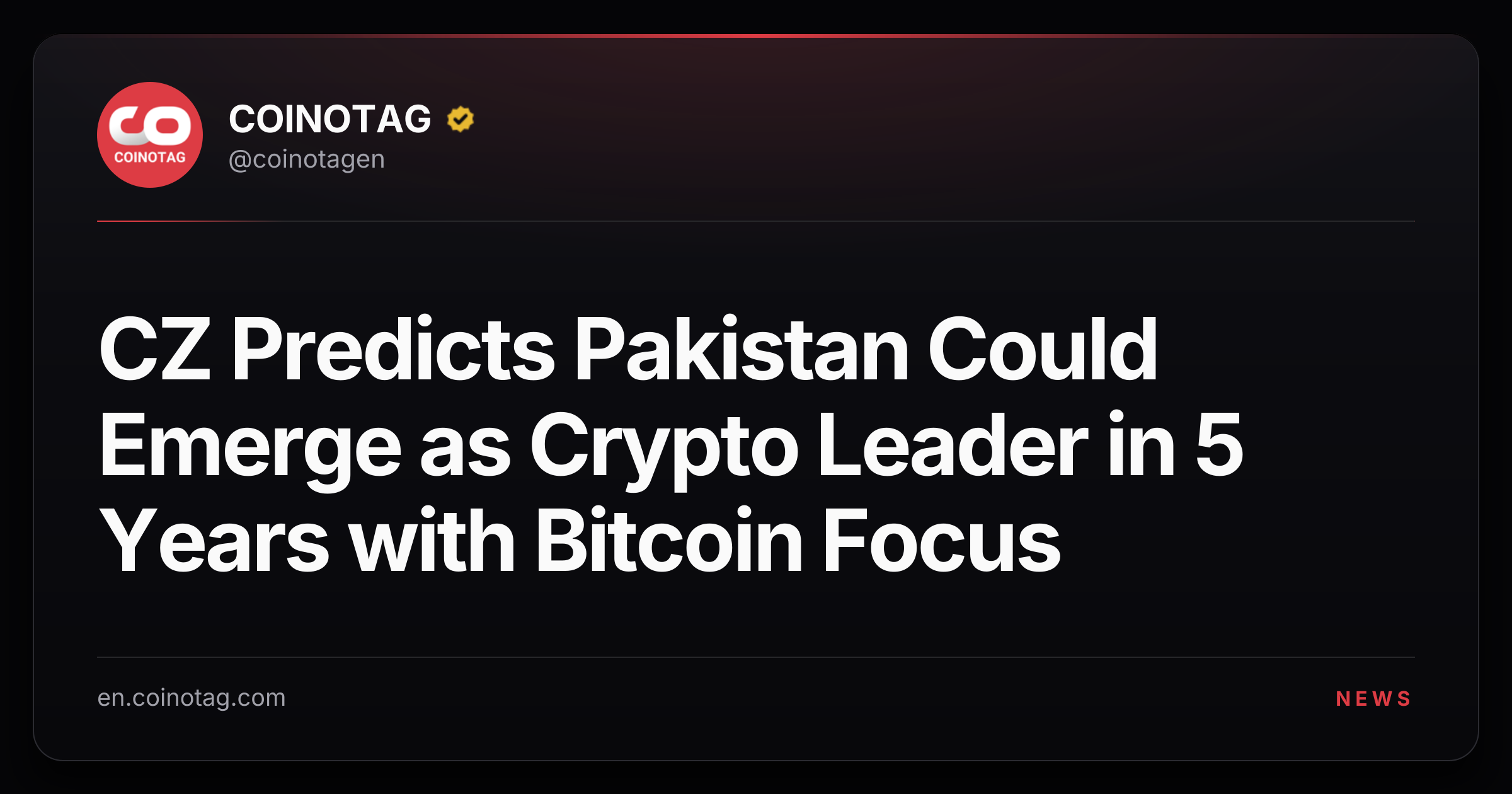 CZ Predicts Pakistan Could Emerge as Crypto Leader in 5 Years with Bitcoin Focus