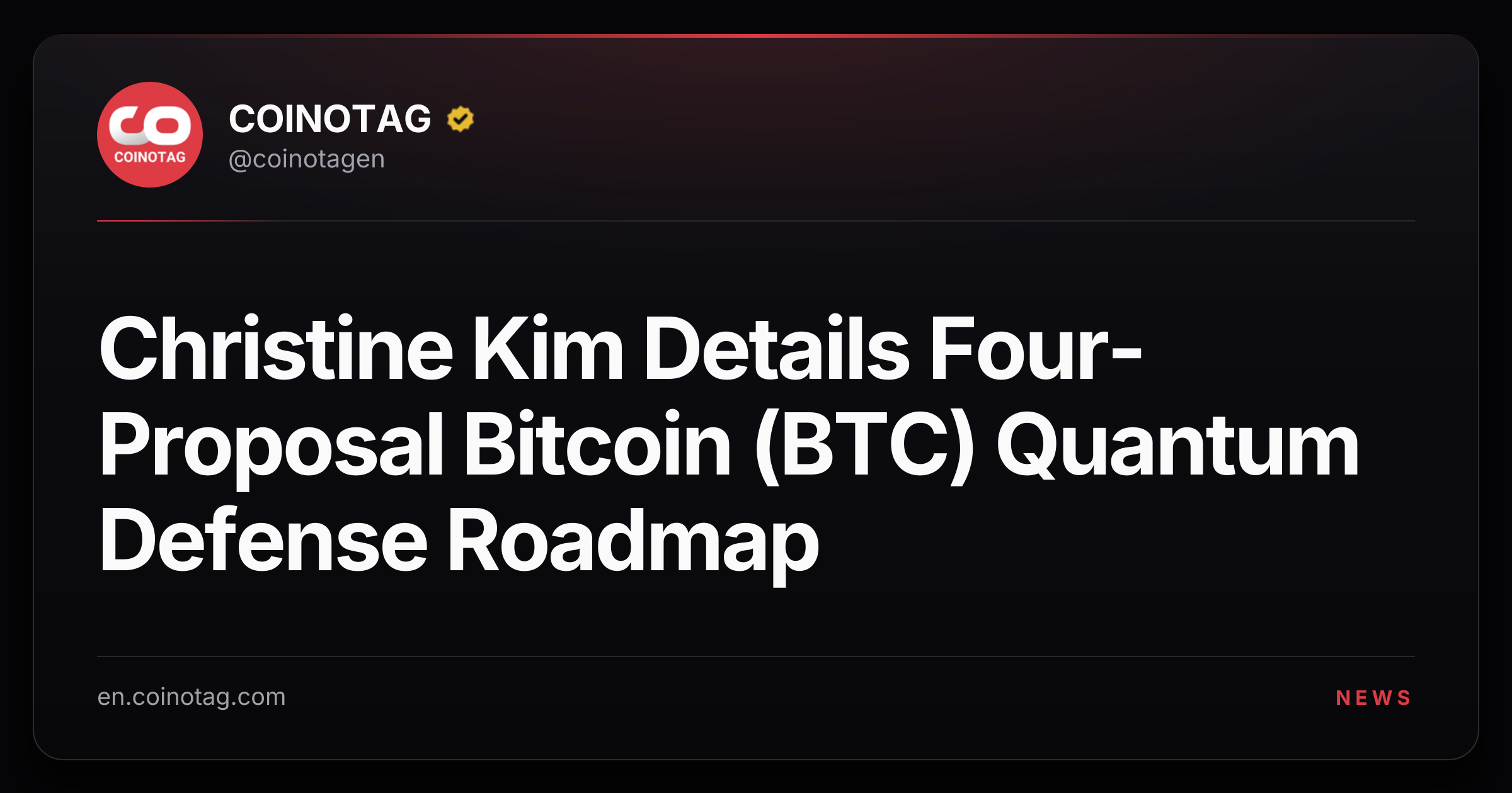 Christine Kim Details Four-Proposal Bitcoin (BTC) Quantum Defense Roadmap