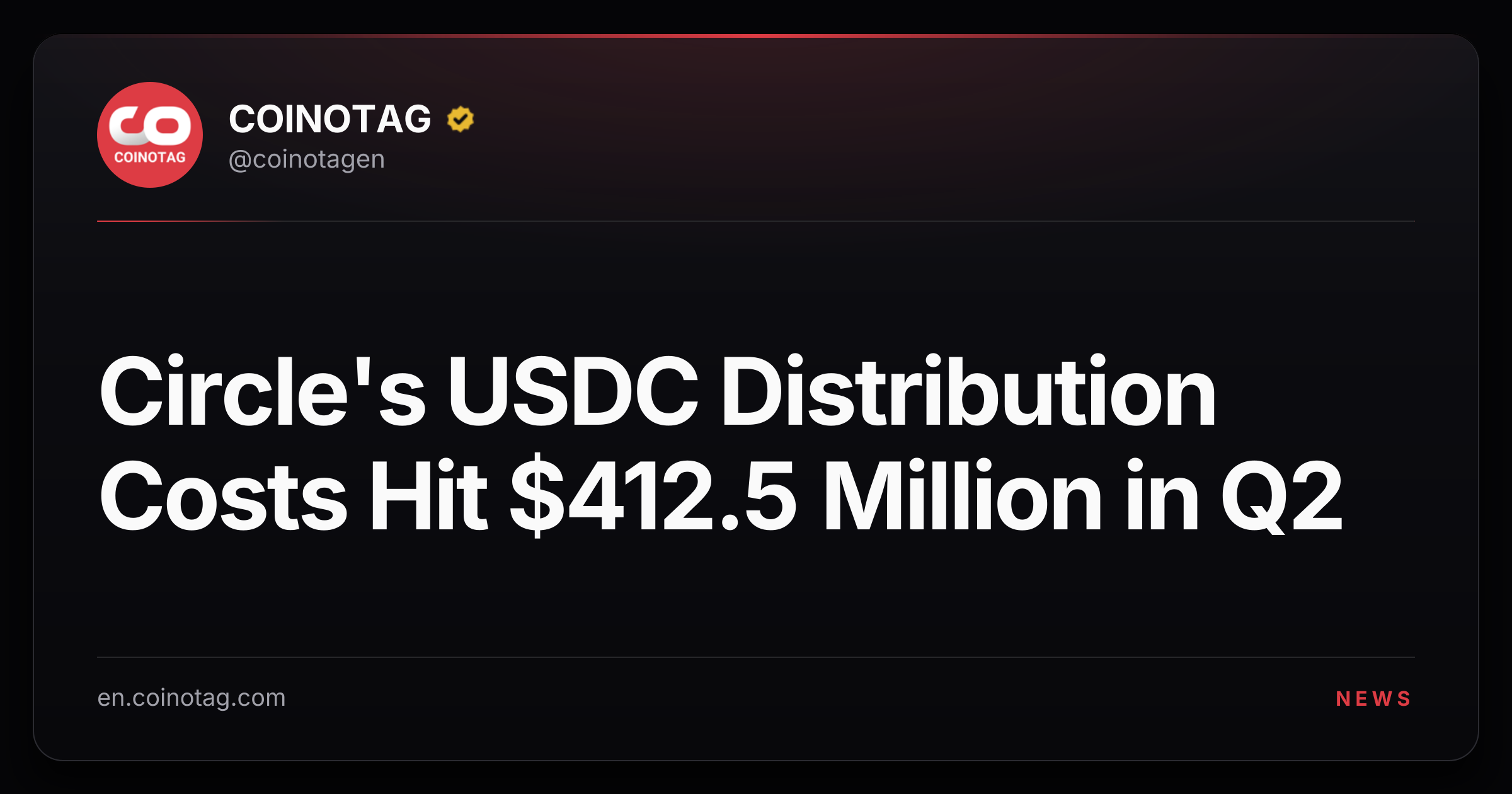 Circle's USDC Distribution Costs Hit $412.5 Million in Q2