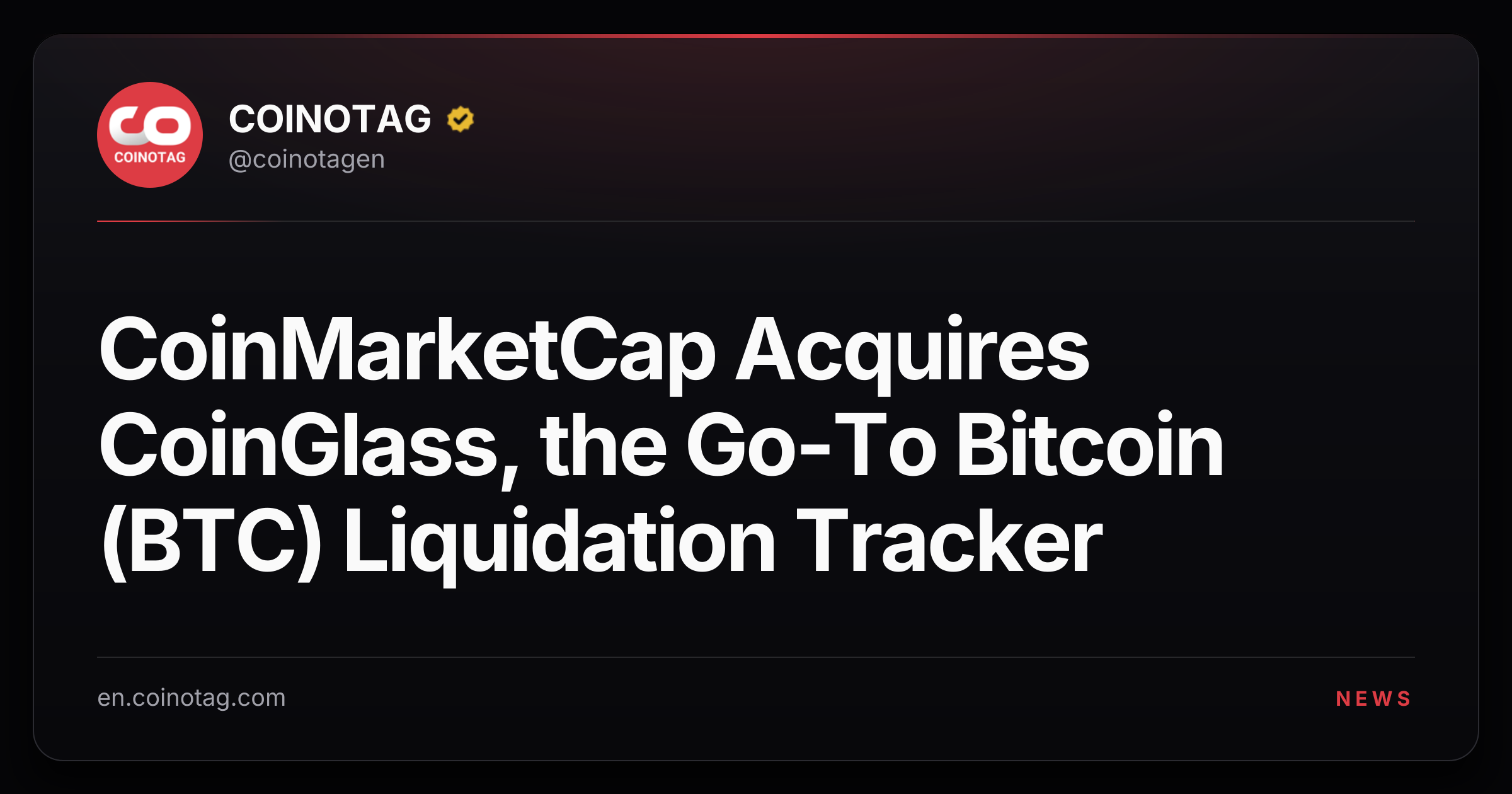 CoinMarketCap Acquires CoinGlass, the Go-To Bitcoin (BTC) Liquidation Tracker