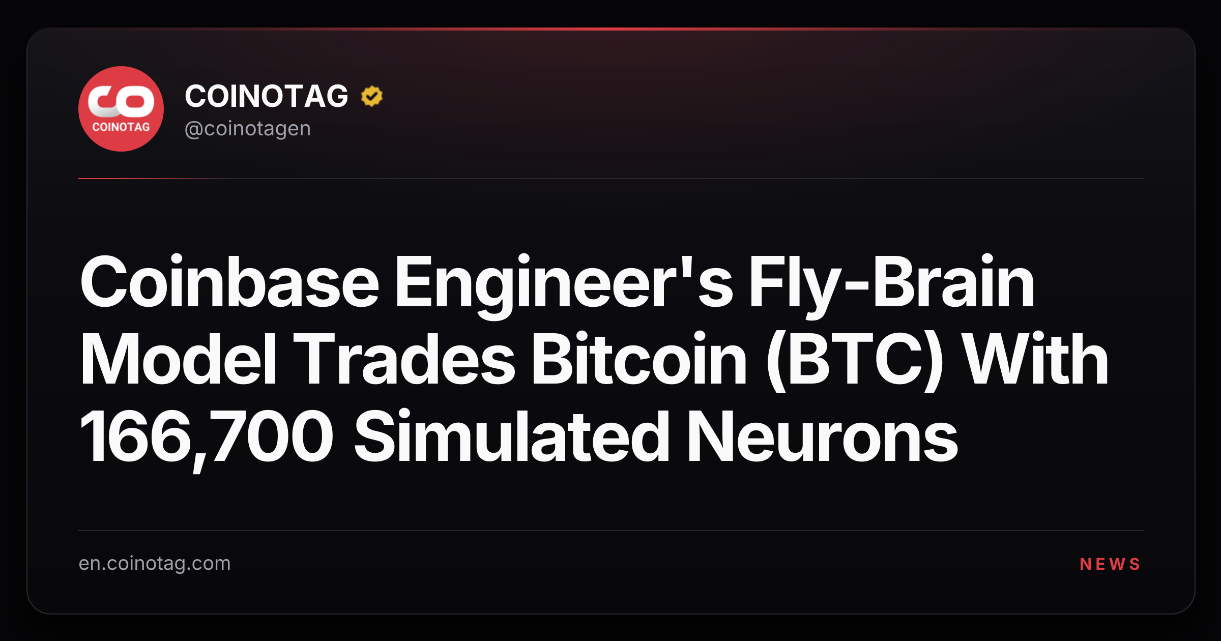 Coinbase Engineer's Fly-Brain Model Trades Bitcoin (BTC) With 166,700 Simulated Neurons