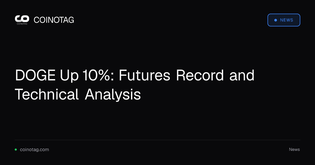 DOGE Up 10%: Futures Record and Technical Analysis