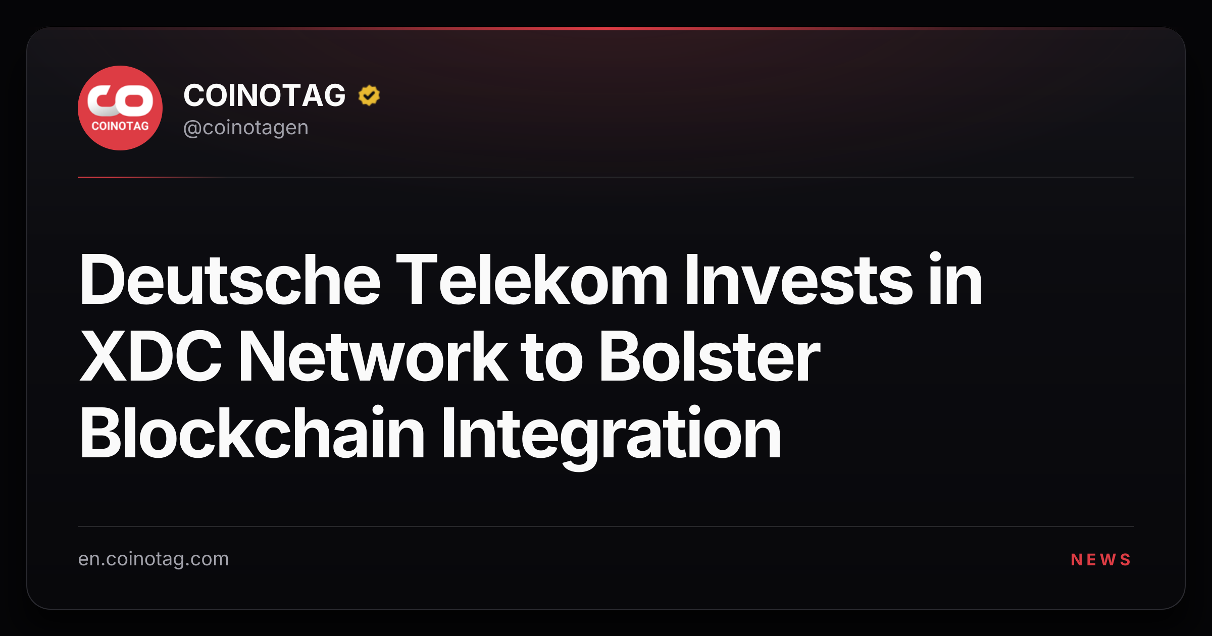 Deutsche Telekom Invests in XDC Network to Bolster Blockchain Integration