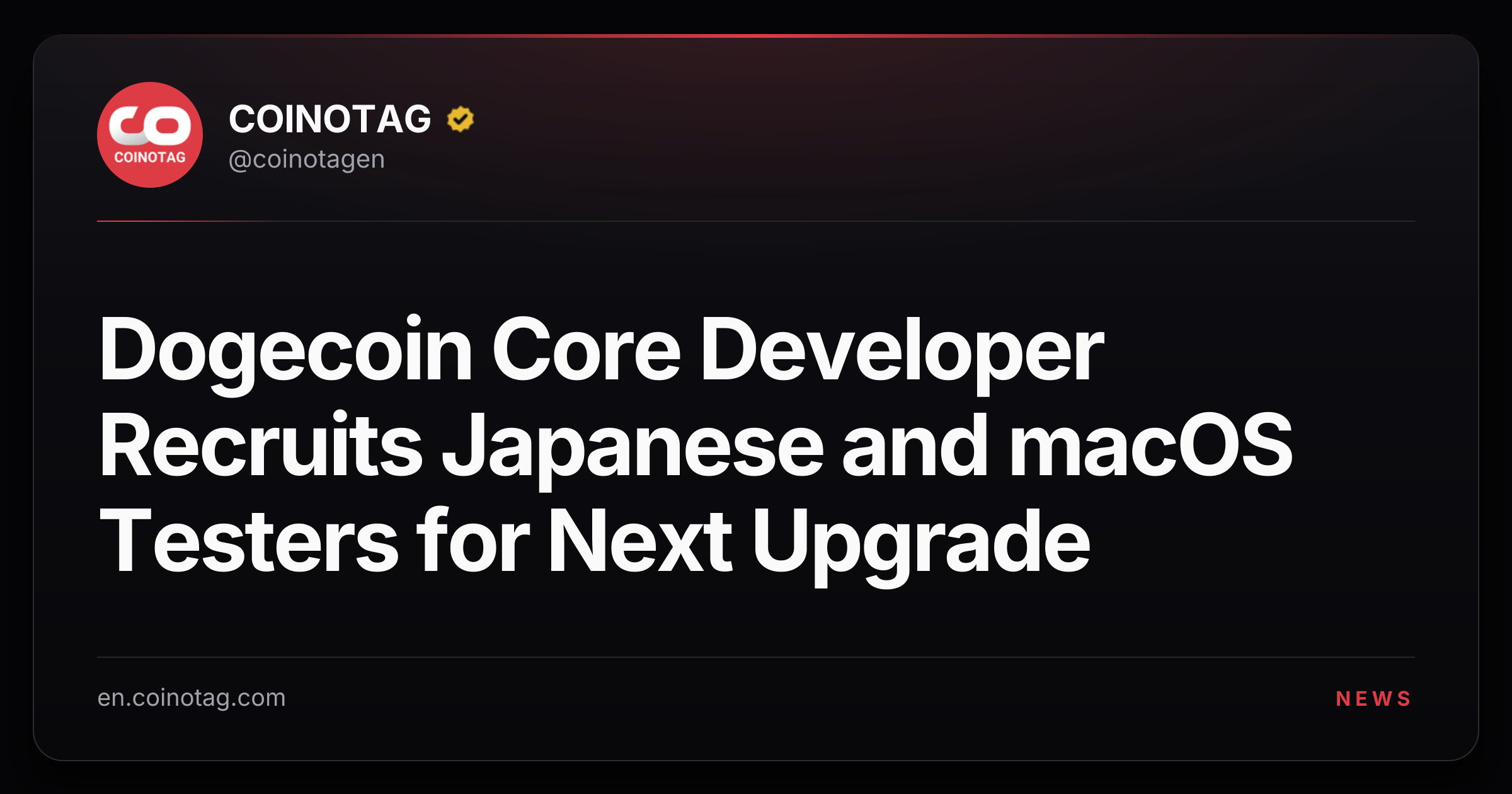 Dogecoin Core Developer Recruits Japanese and macOS Testers for Next Upgrade