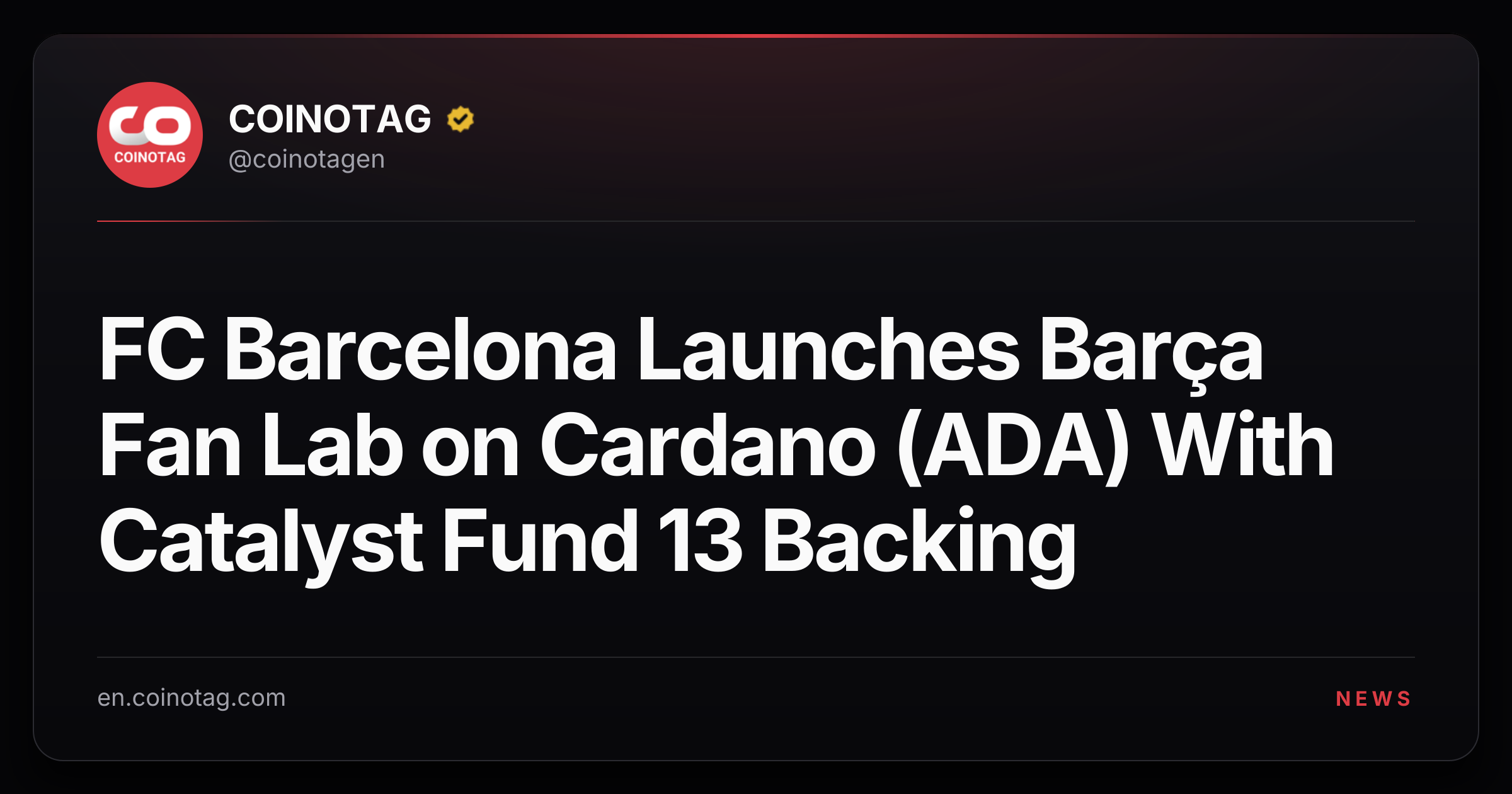 FC Barcelona Launches Barça Fan Lab on Cardano (ADA) With Catalyst Fund 13 Backing