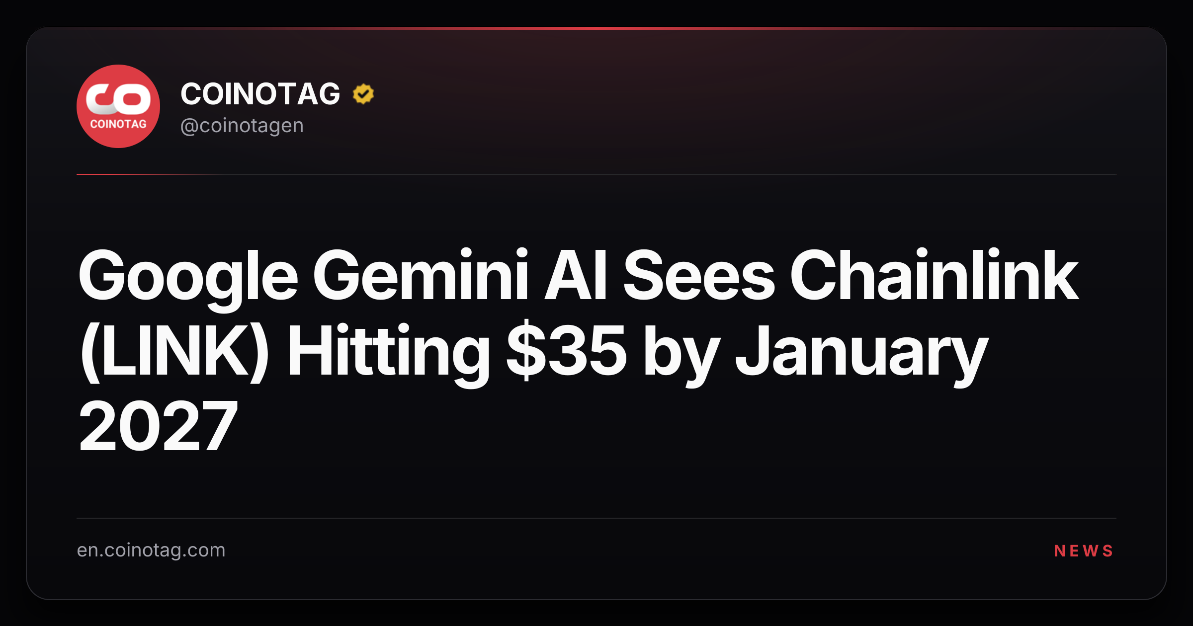 Google Gemini AI Sees Chainlink (LINK) Hitting $35 by January 2027