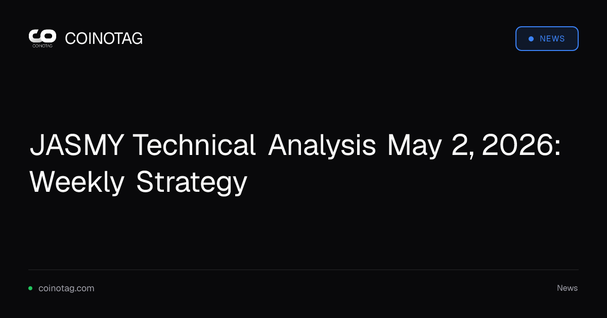 JASMY Technical Analysis May 2, 2026: Weekly Strategy