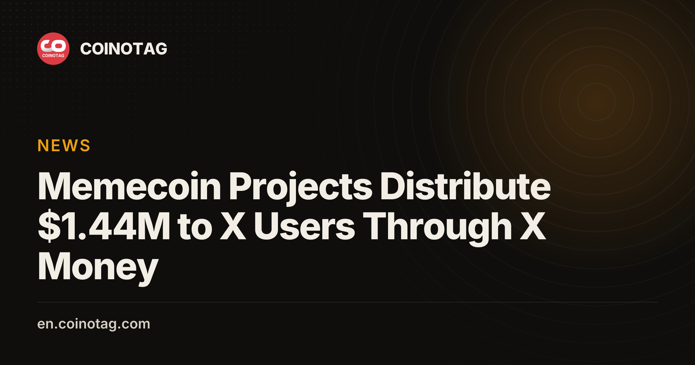Memecoin Projects Distribute $1.44M to X Users Through X Money