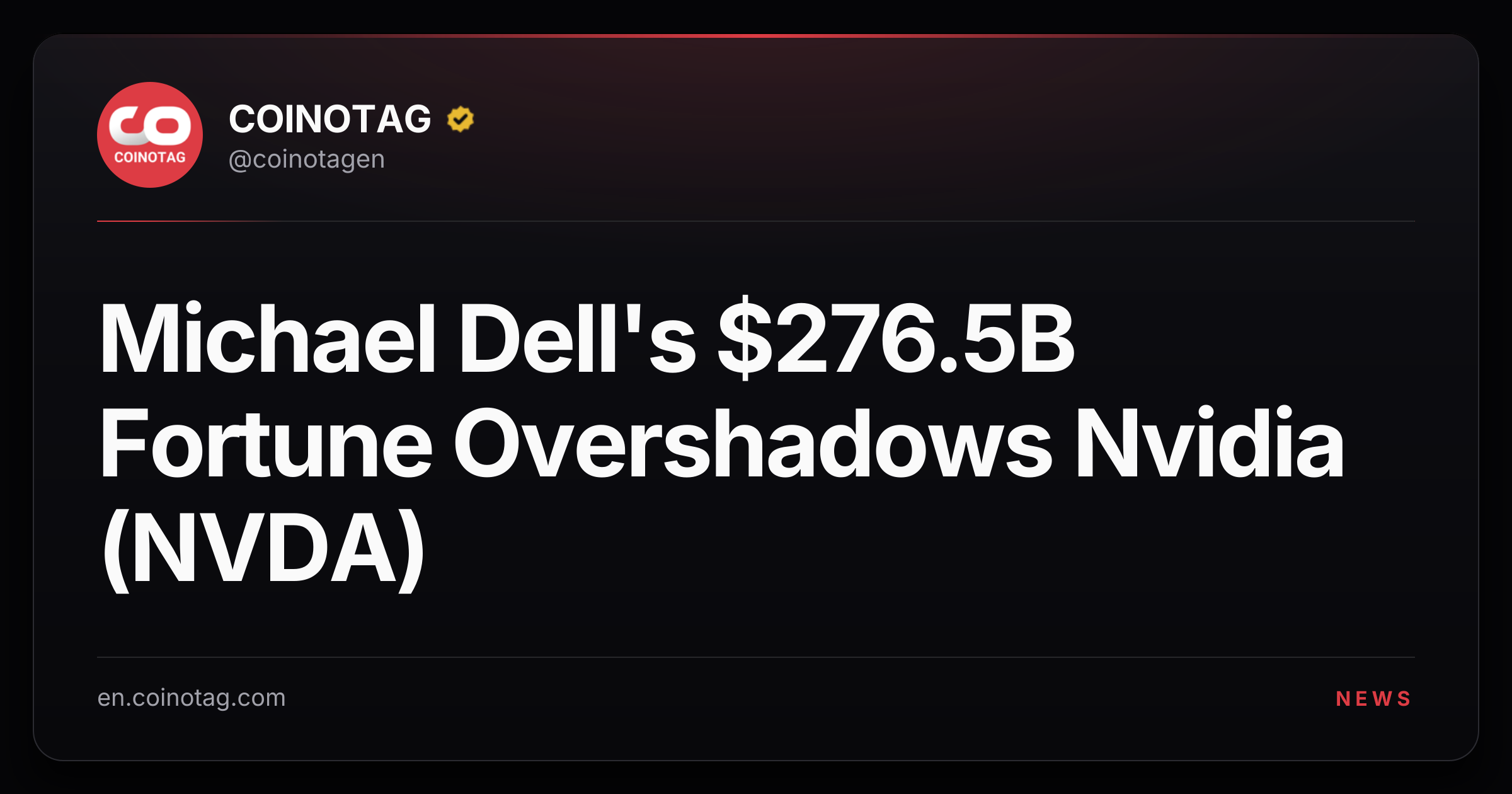 Michael Dell's $276.5B Fortune Overshadows Nvidia (NVDA)