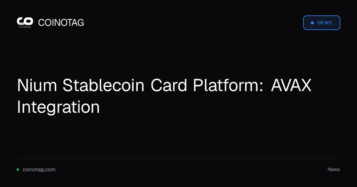 Nium Stablecoin Card Platform: AVAX Integration