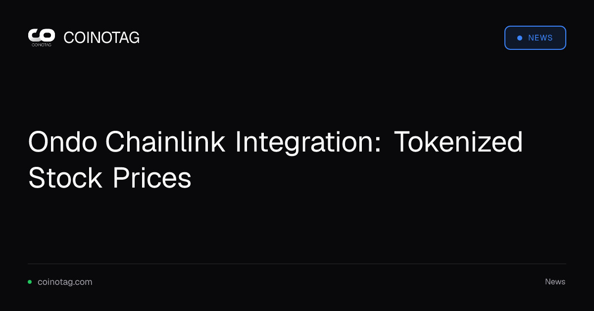 Ondo Chainlink Integration: Tokenized Stock Prices