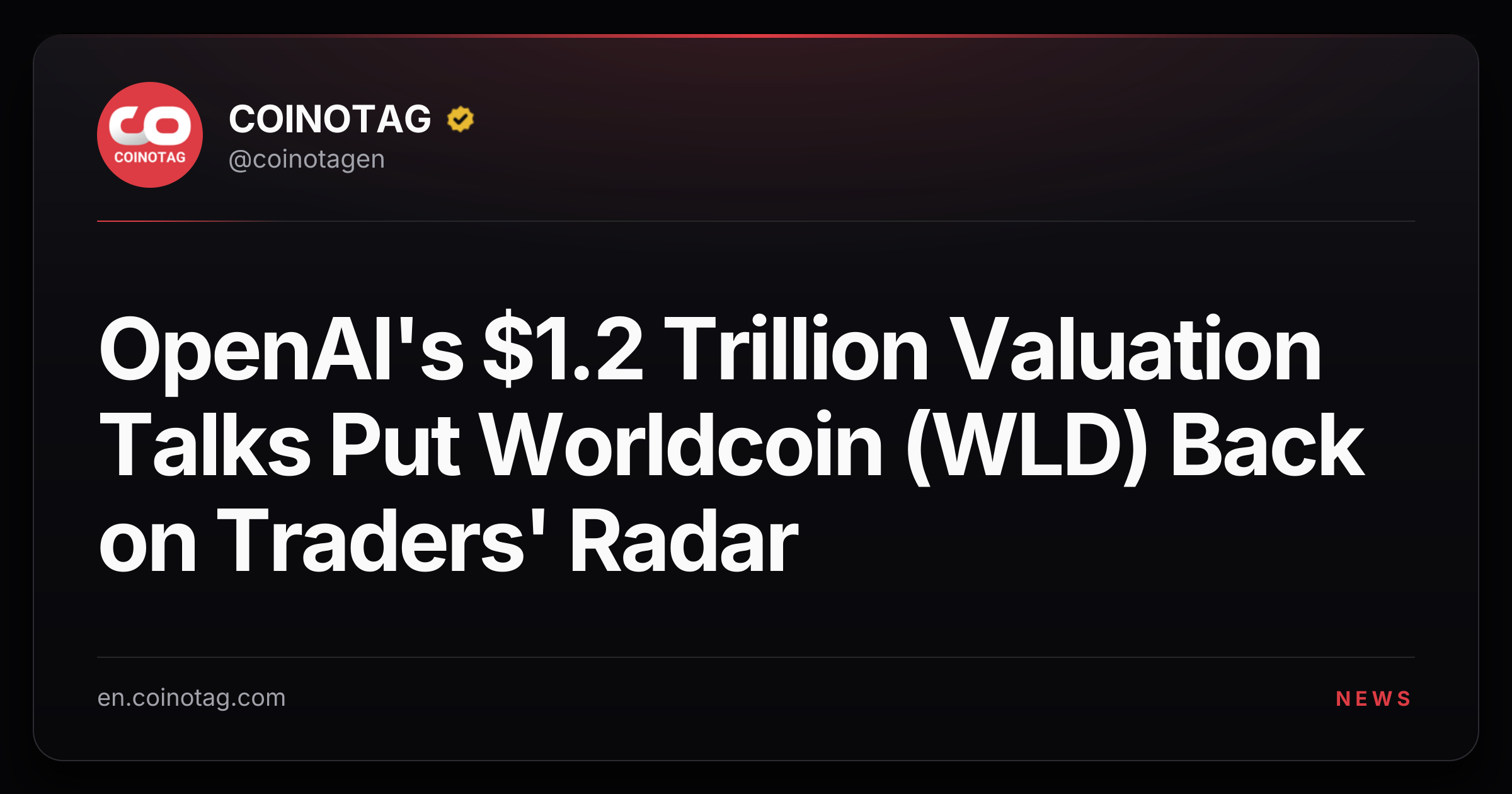 OpenAI's $1.2 Trillion Valuation Talks Put Worldcoin (WLD) Back on Traders' Radar