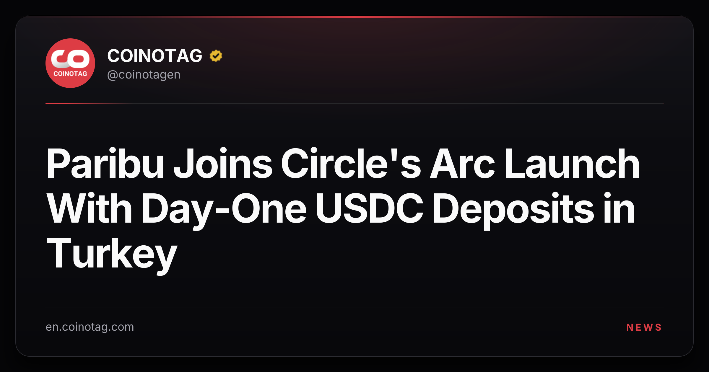 Paribu Joins Circle's Arc Launch With Day-One USDC Deposits in Turkey