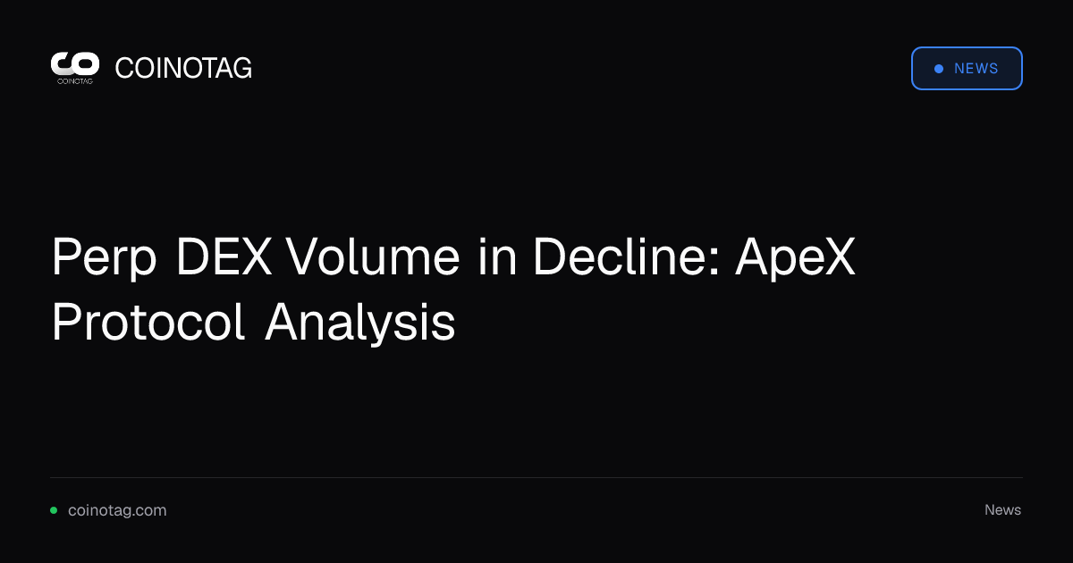 Perp DEX Volume in Decline: ApeX Protocol Analysis