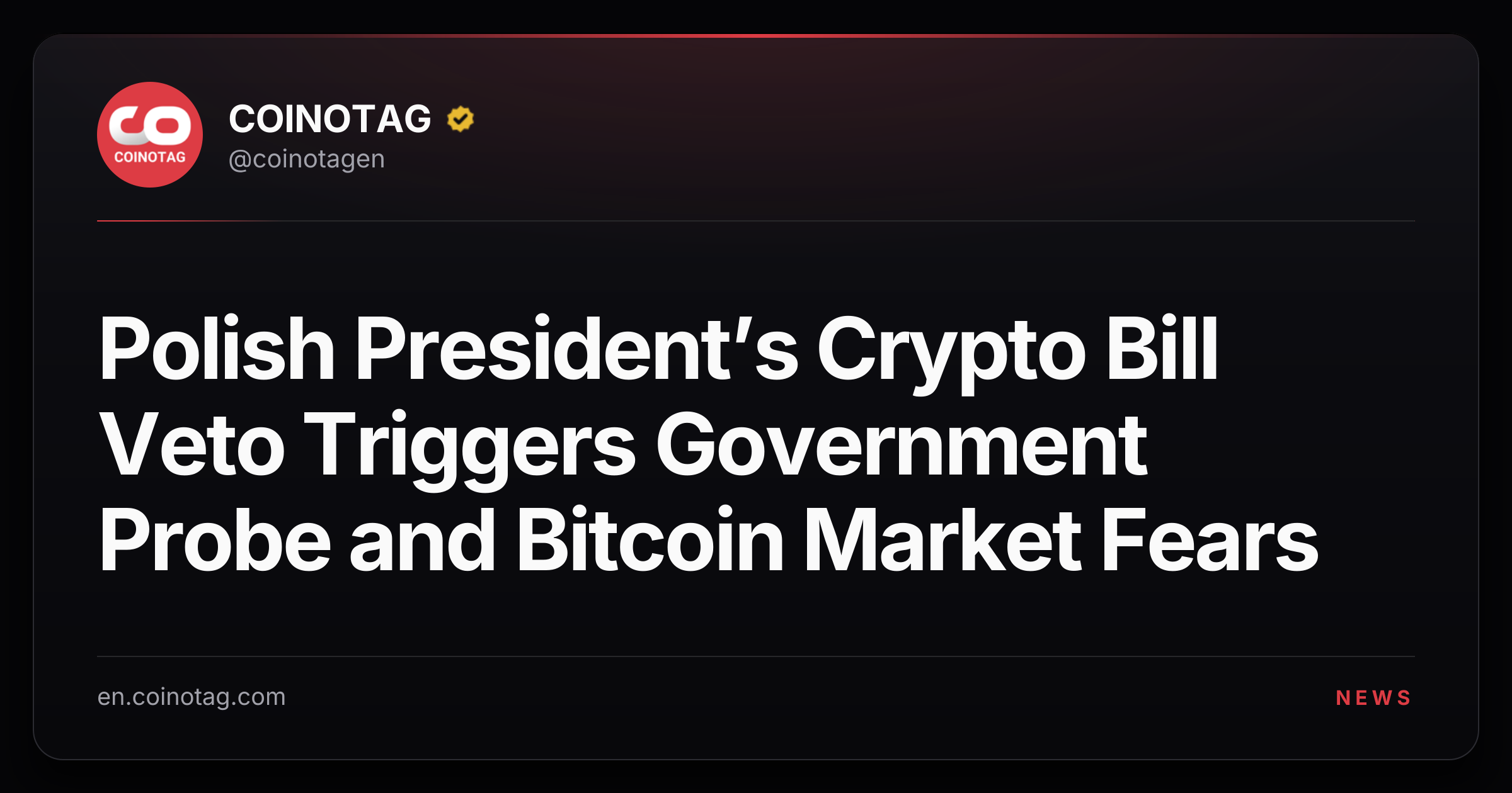 Polish President’s Crypto Bill Veto Triggers Government Probe and Bitcoin Market Fears