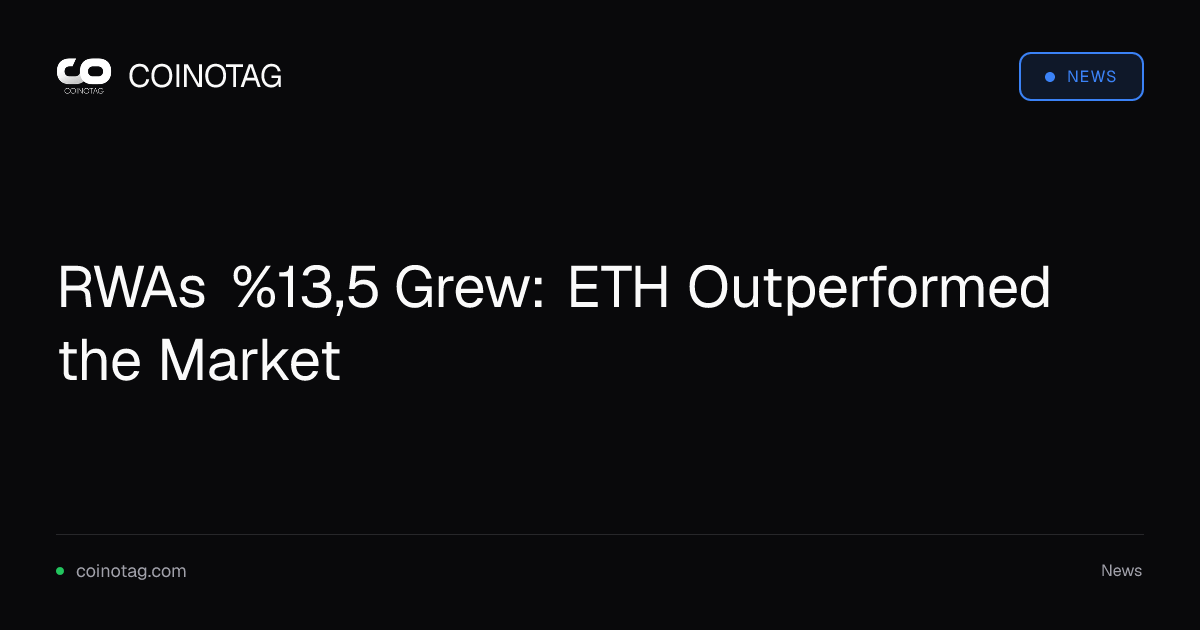 RWAs %13,5 Grew: ETH Outperformed the Market