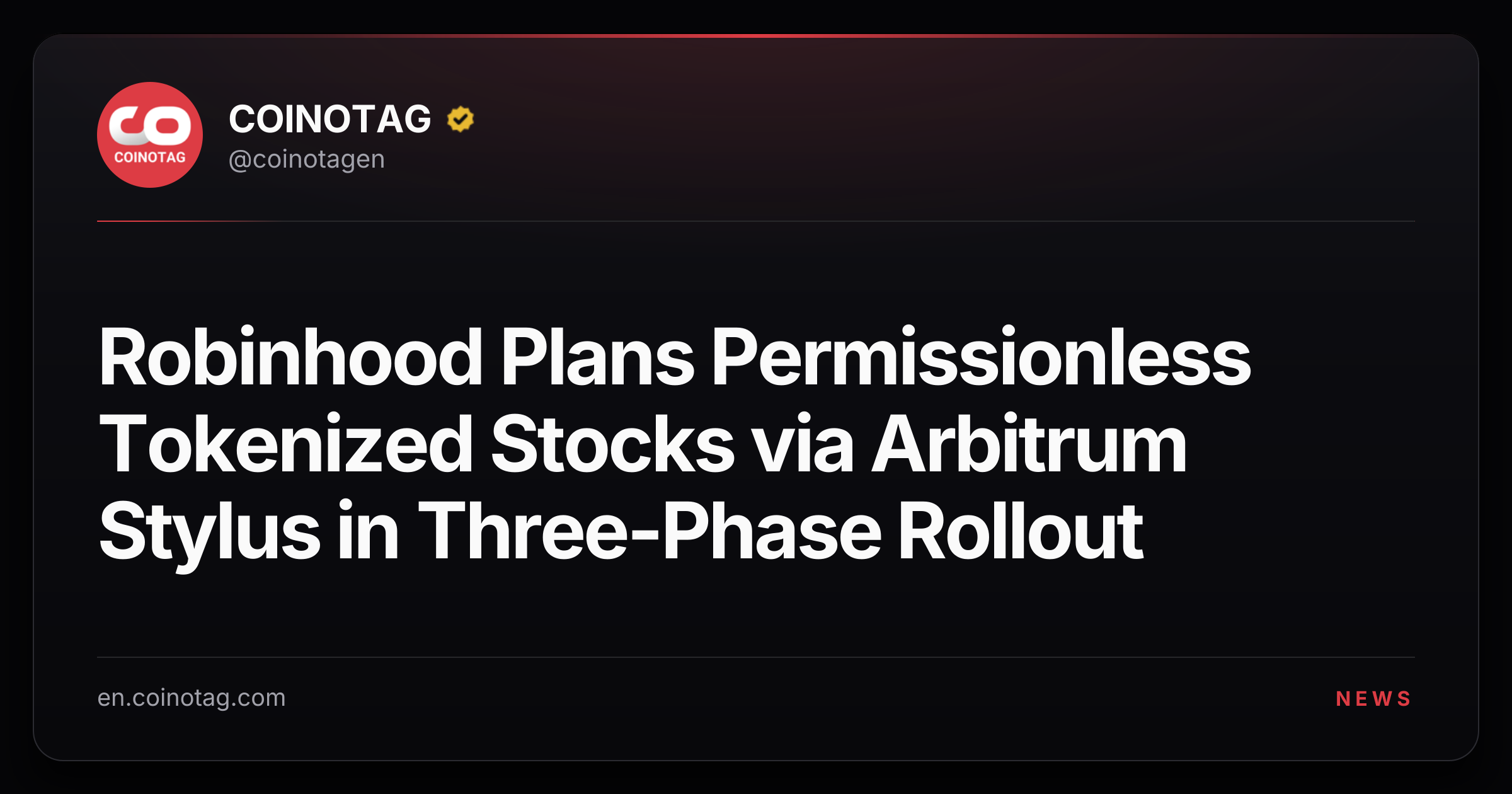 Robinhood Plans Permissionless Tokenized Stocks via Arbitrum Stylus in Three-Phase Rollout