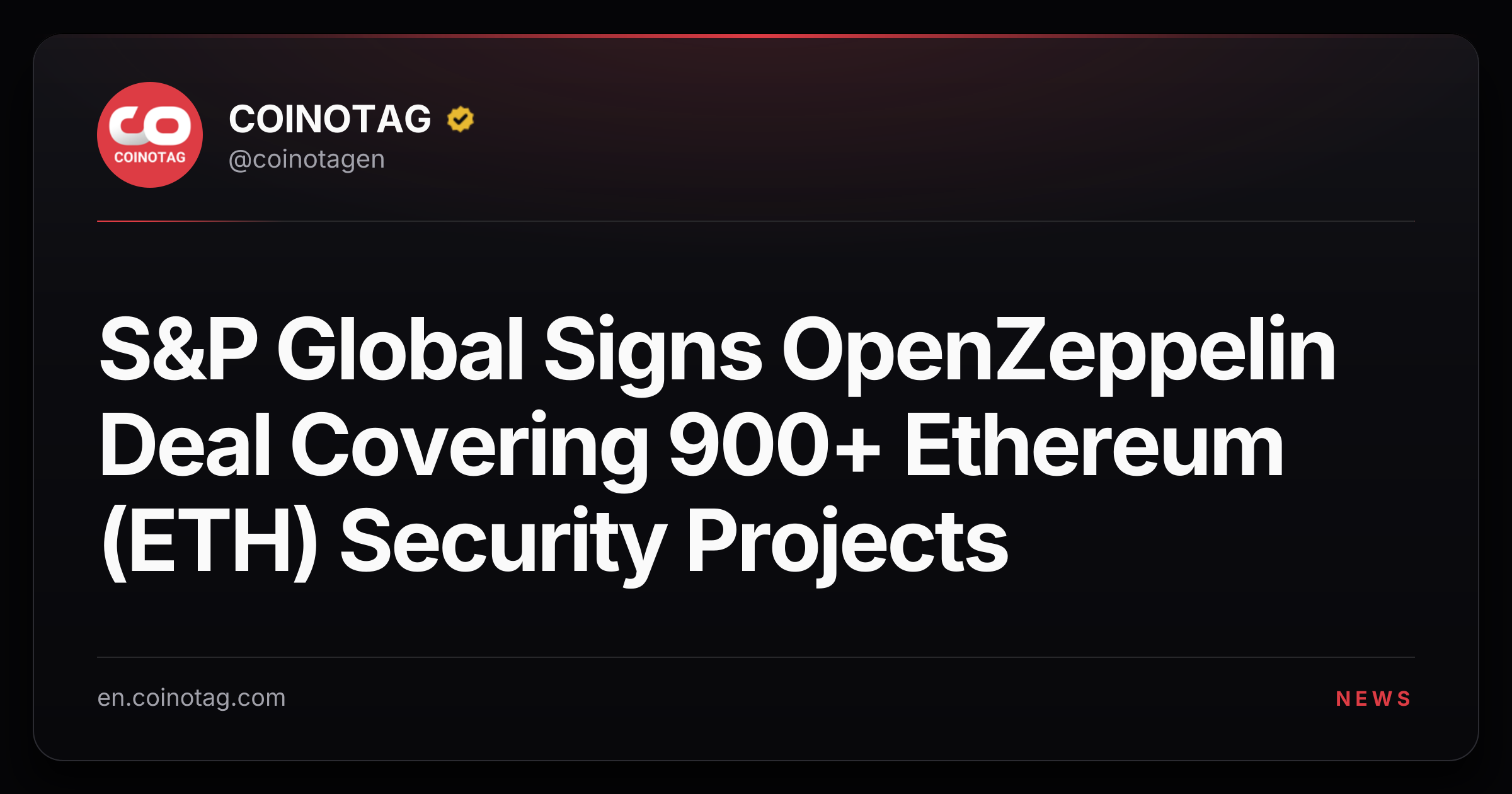 S&P Global Signs OpenZeppelin Deal Covering 900+ Ethereum (ETH) Security Projects