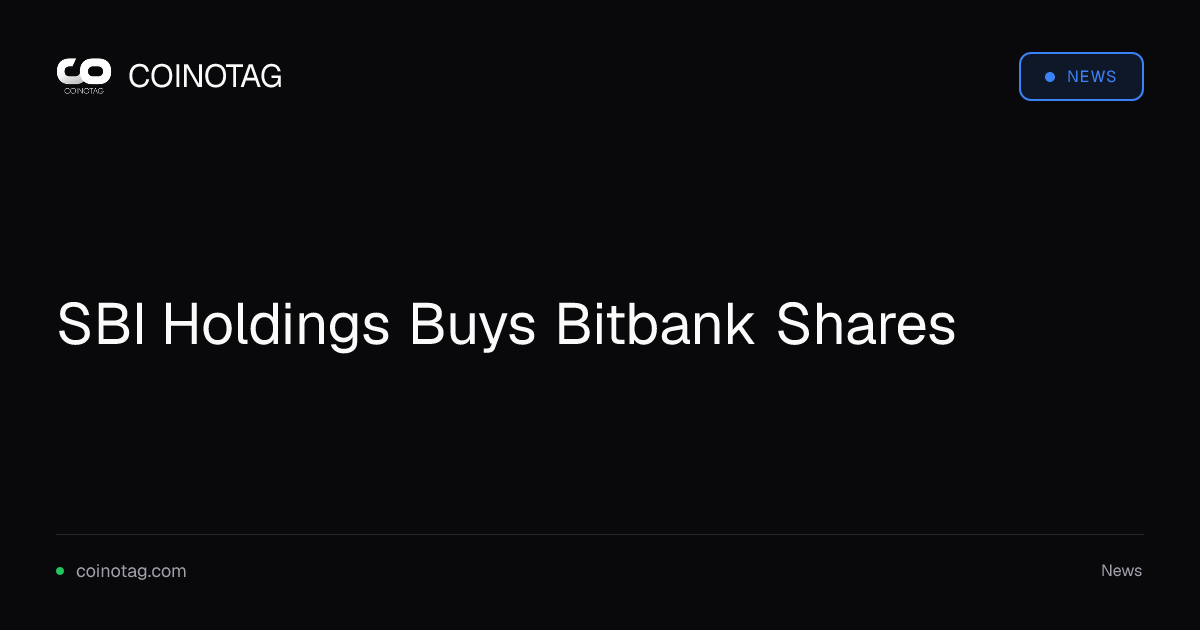 SBI Holdings Buys Bitbank Shares