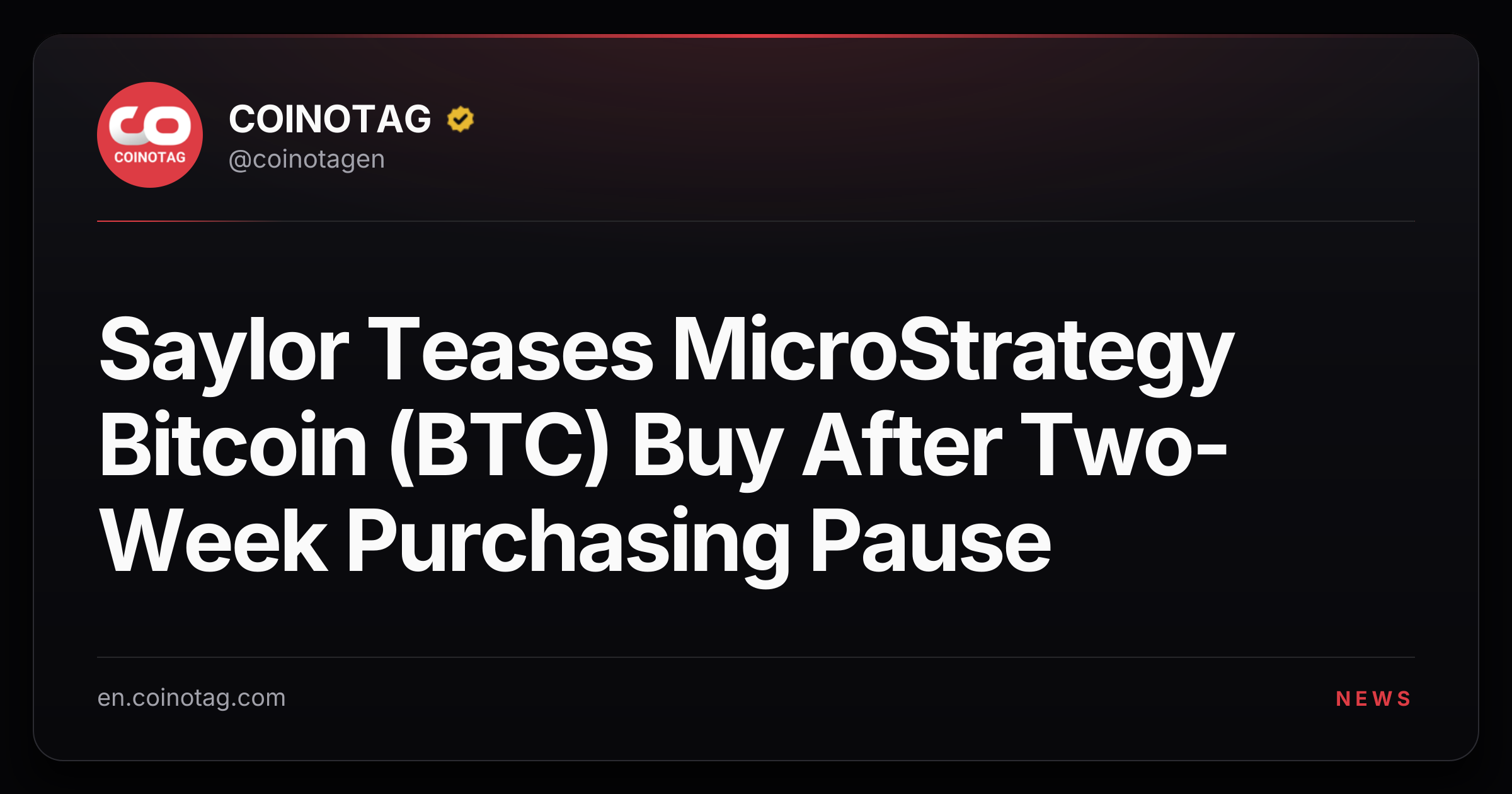 Saylor Teases MicroStrategy Bitcoin (BTC) Buy After Two-Week Purchasing Pause