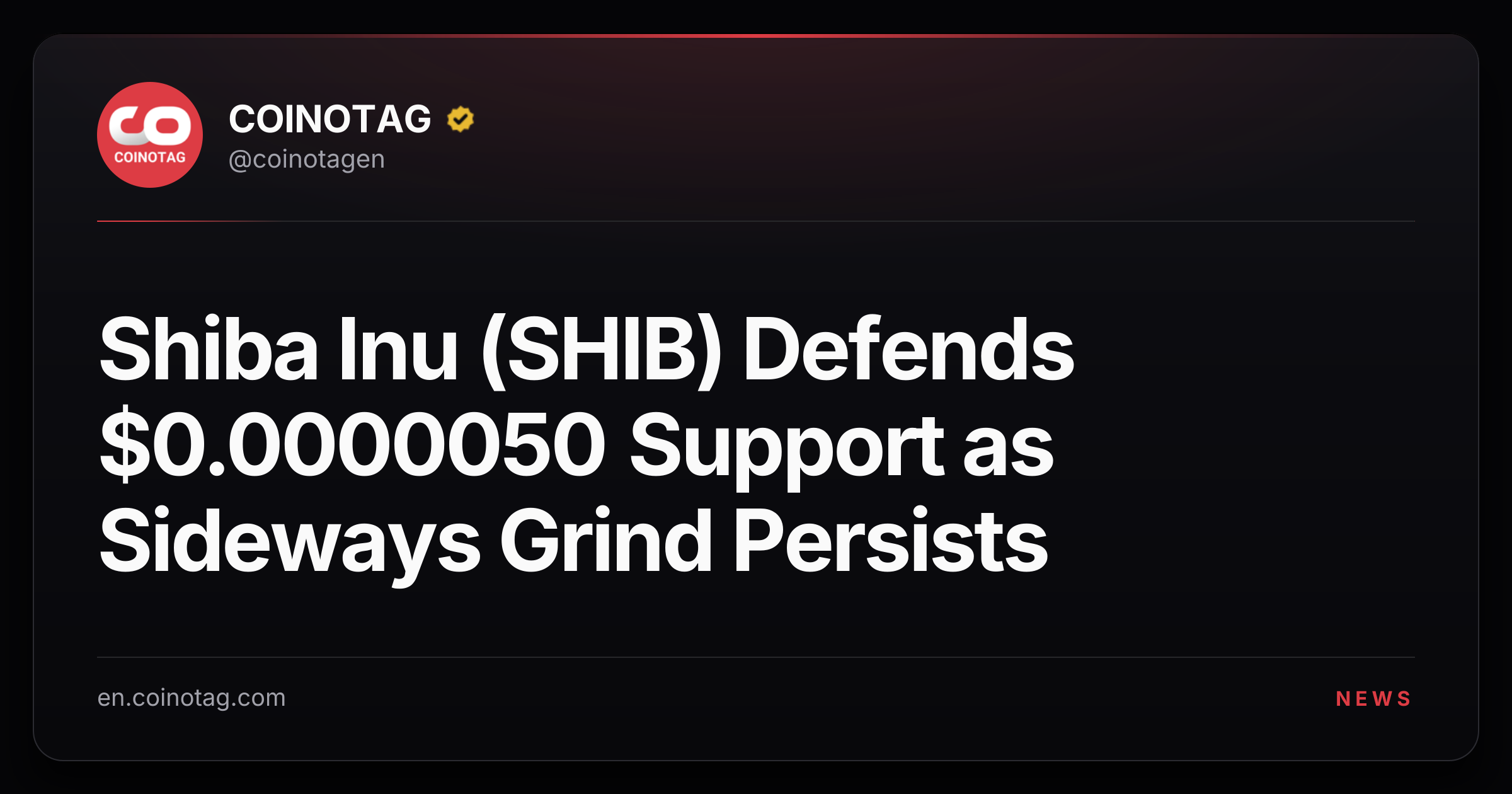 Shiba Inu (SHIB) Defends $0.0000050 Support as Sideways Grind Persists