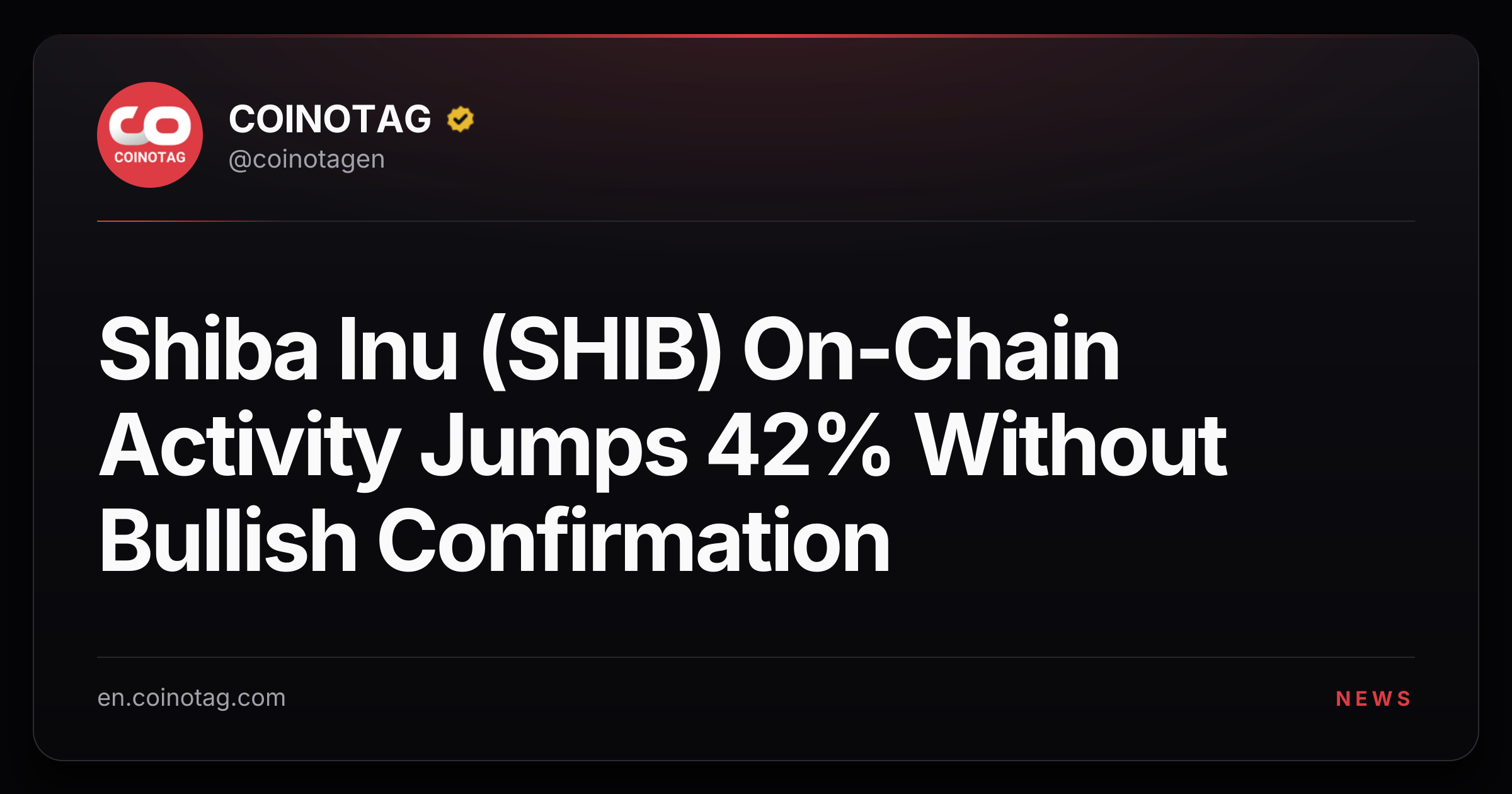 Shiba Inu (SHIB) On-Chain Activity Jumps 42% Without Bullish Confirmation