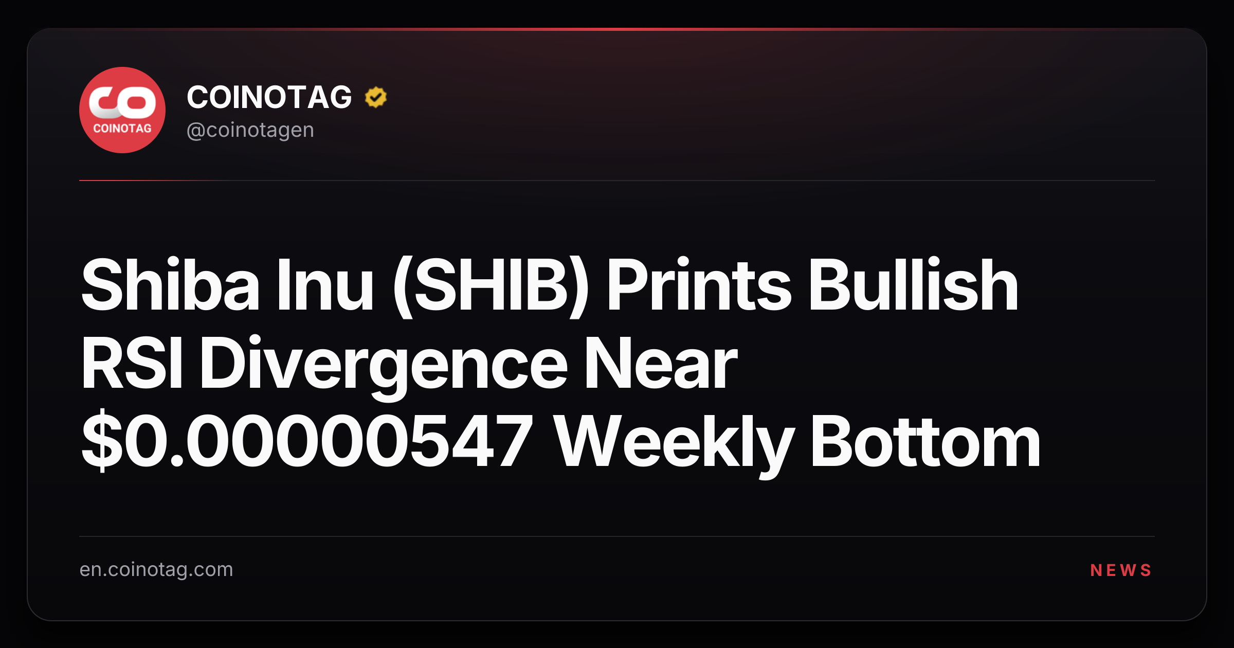 Shiba Inu (SHIB) Prints Bullish RSI Divergence Near $0.00000547 Weekly Bottom