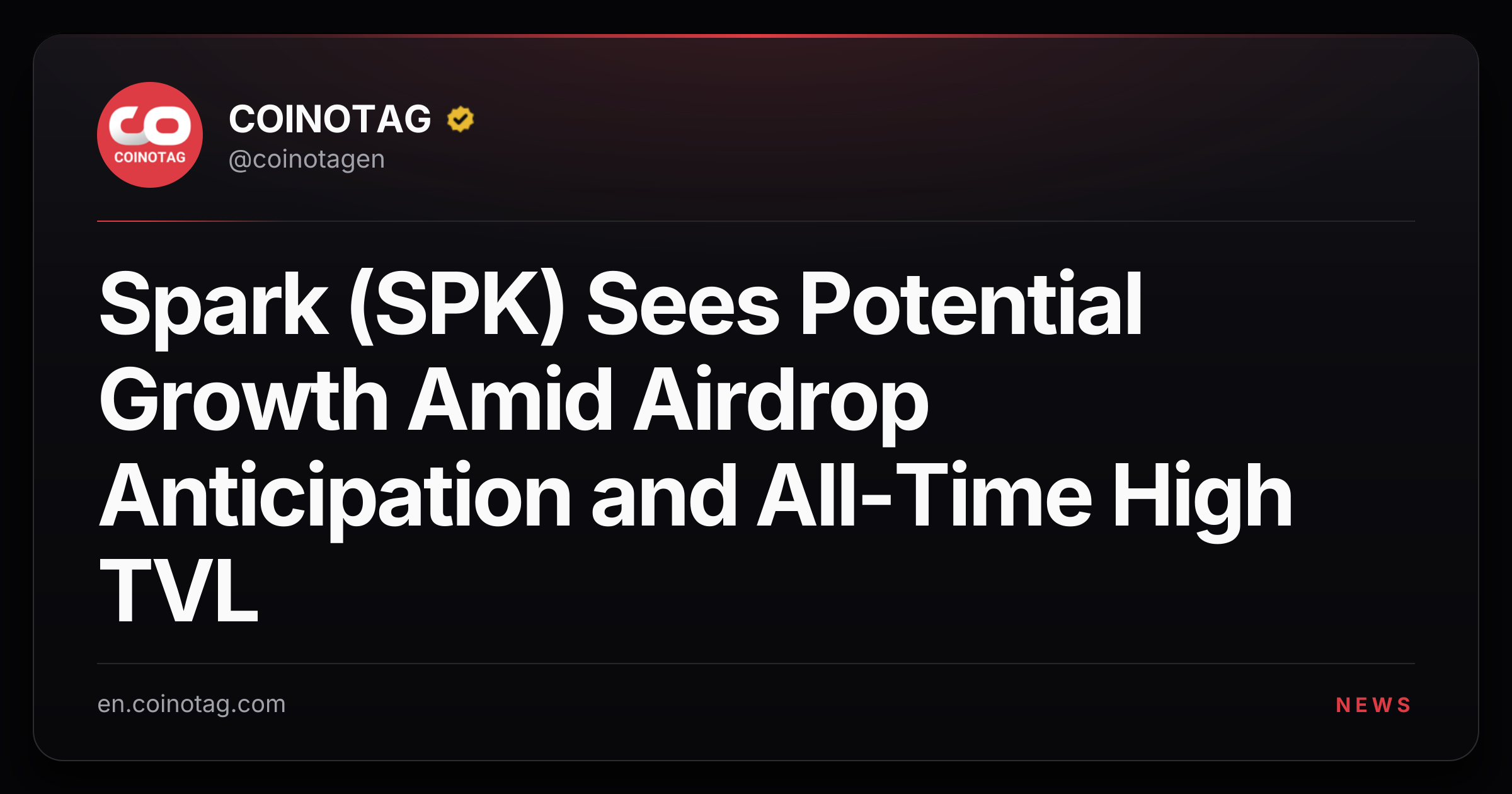 Spark (SPK) Sees Potential Growth Amid Airdrop Anticipation and All-Time High TVL