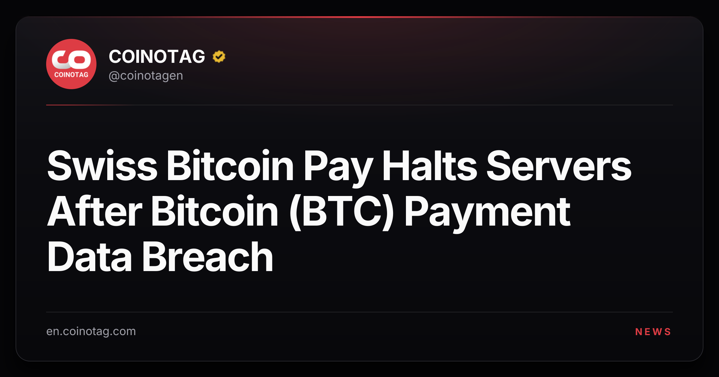Swiss Bitcoin Pay Halts Servers After Bitcoin (BTC) Payment Data Breach