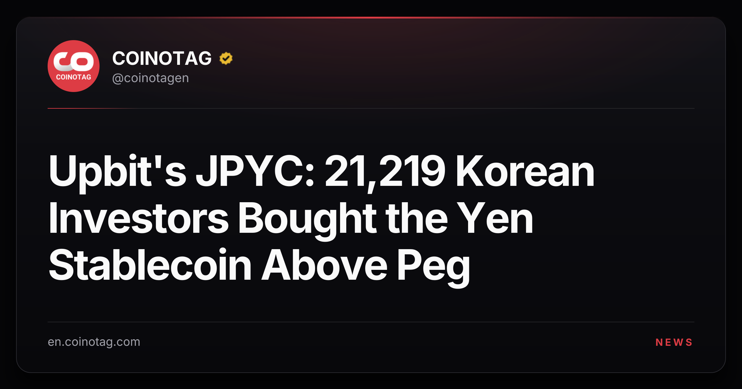 Upbit's JPYC: 21,219 Korean Investors Bought the Yen Stablecoin Above Peg